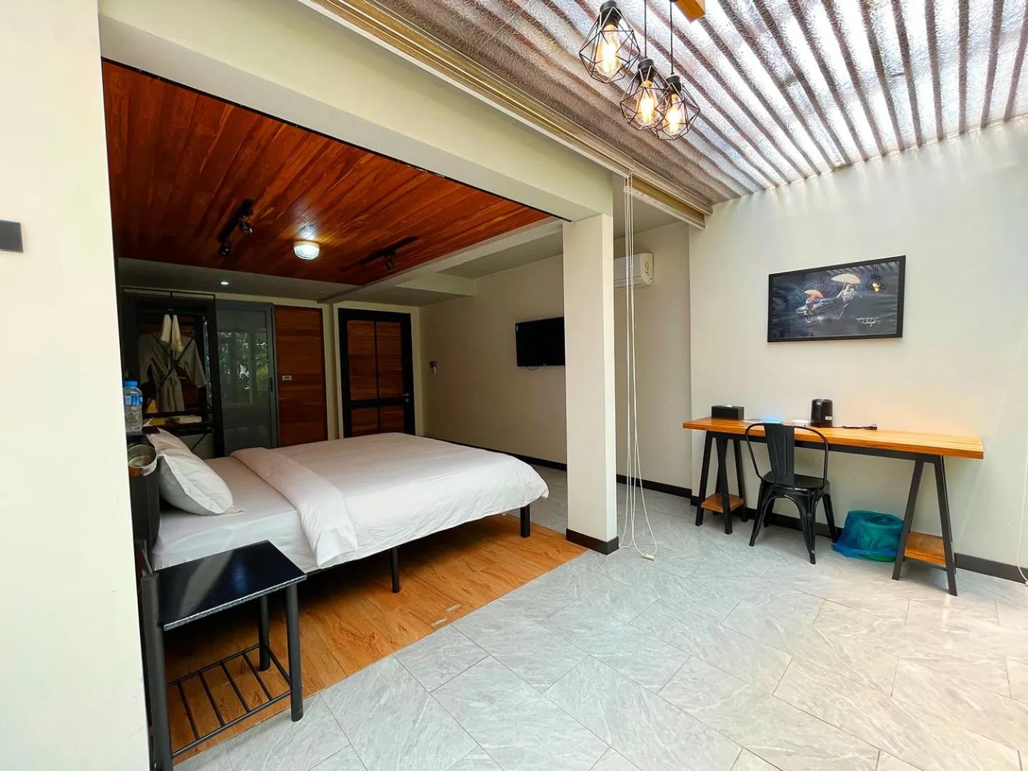 Bed in Kong Resort Vangvieng