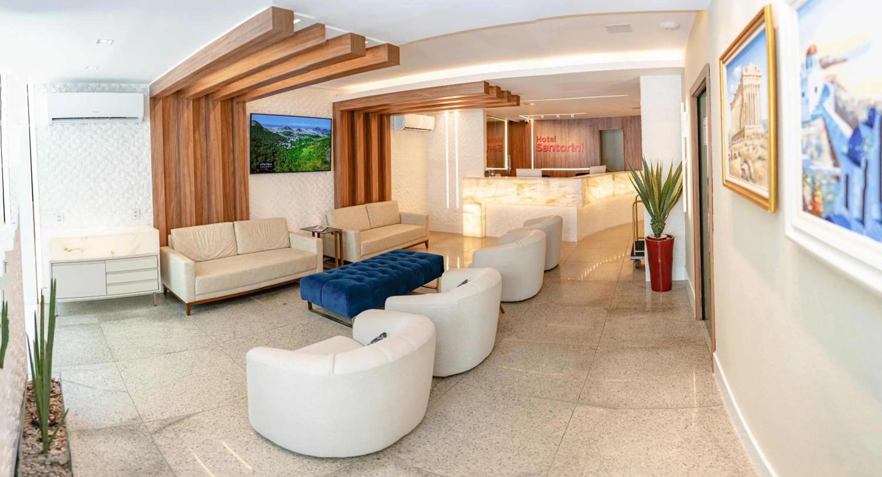 Lobby or reception in Hotel Santorini