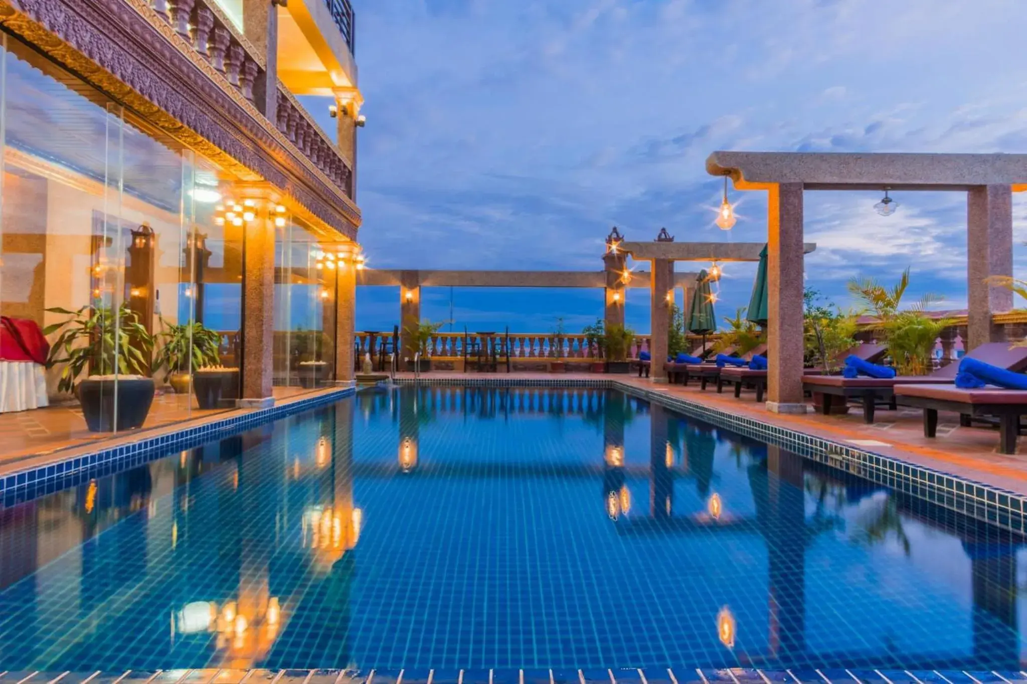 Pool view in Hello Cambodia Boutique Pool view in Hello Cambodia Boutique