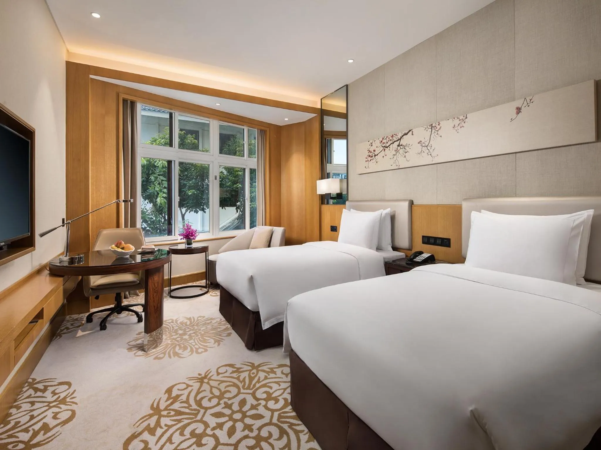 Garden view, Bed in Xiamen C&D Hotel