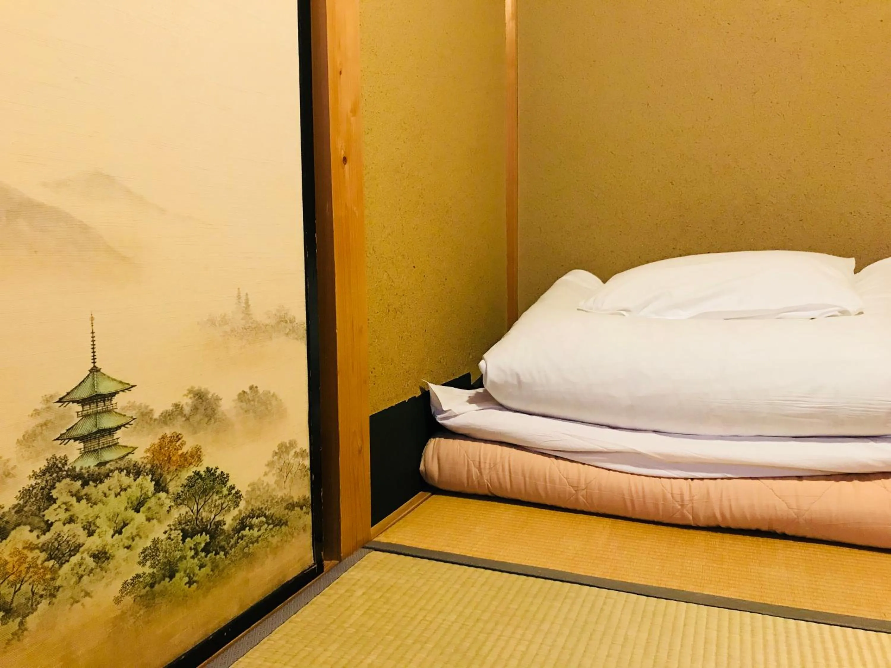 People, Bed in Nagomi-Ryokan Yuu