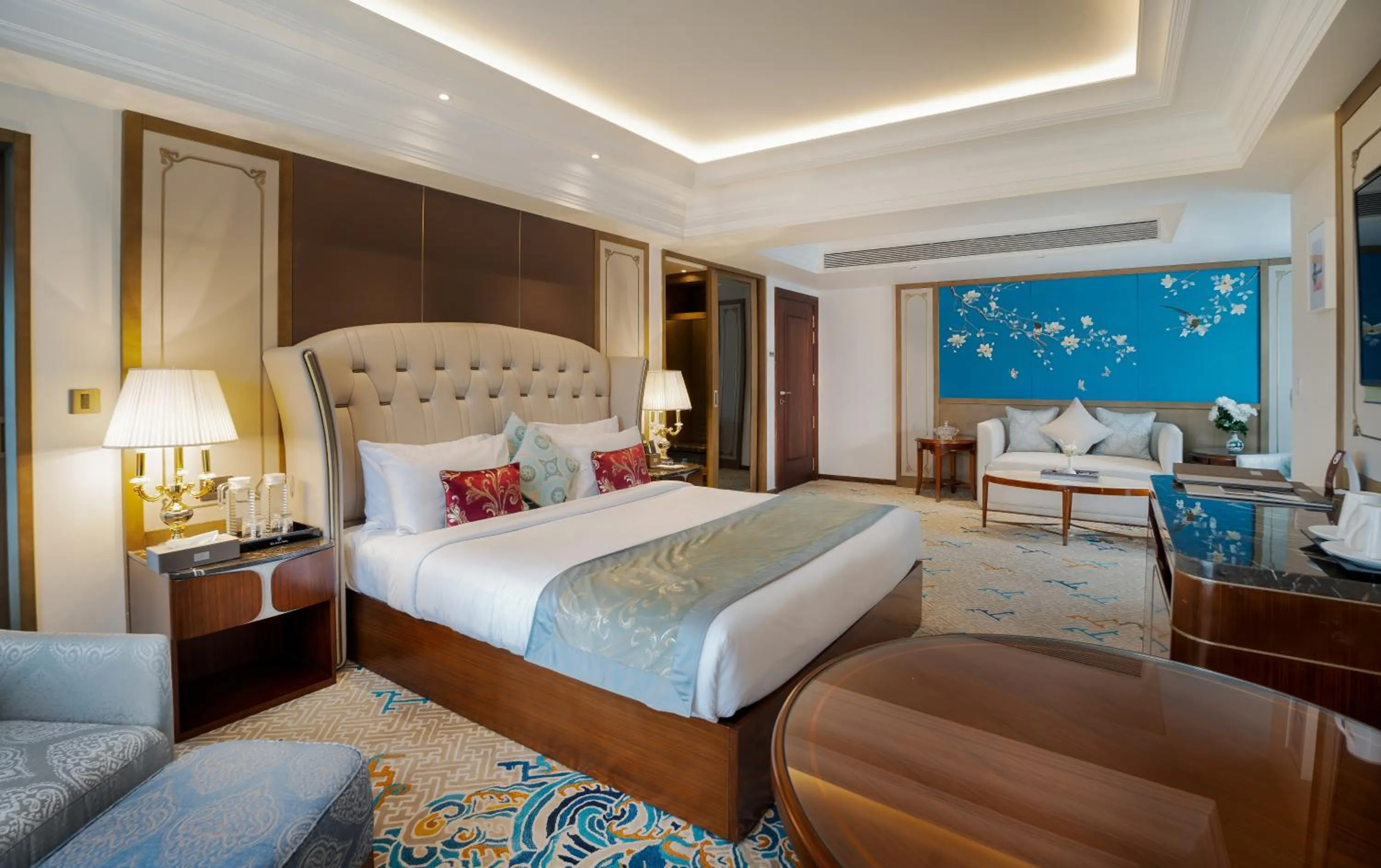 Seating area, Bed in The Indus Valley