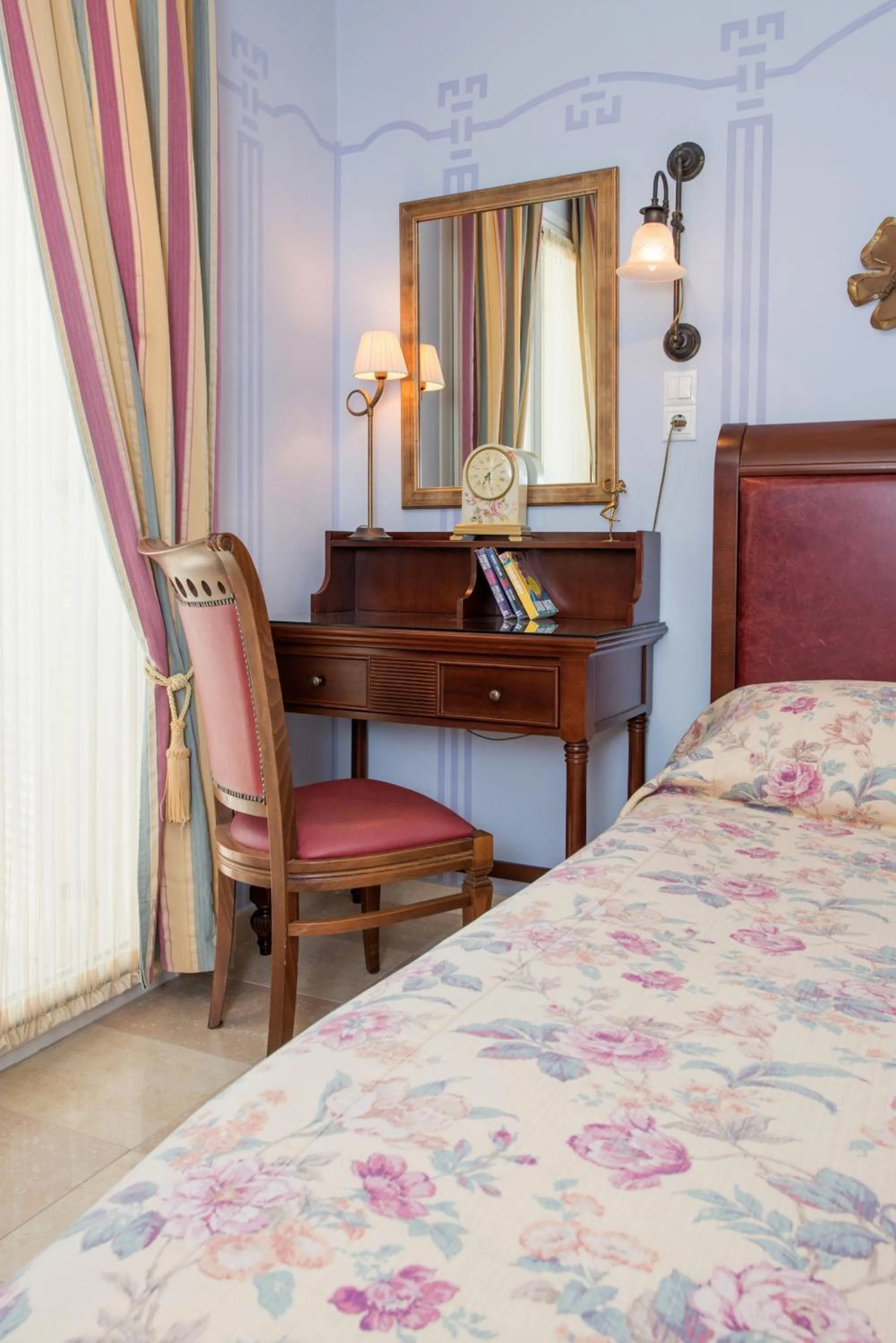 Decorative detail, Bed in Enavlion Hotel