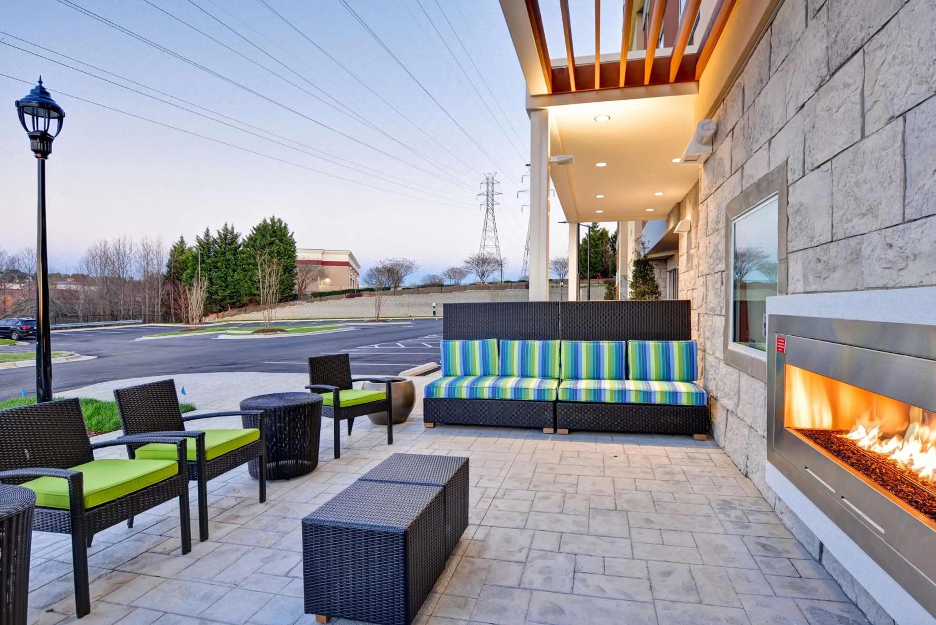 Patio in Home2 Suites By Hilton Winston-Salem Hanes Mall