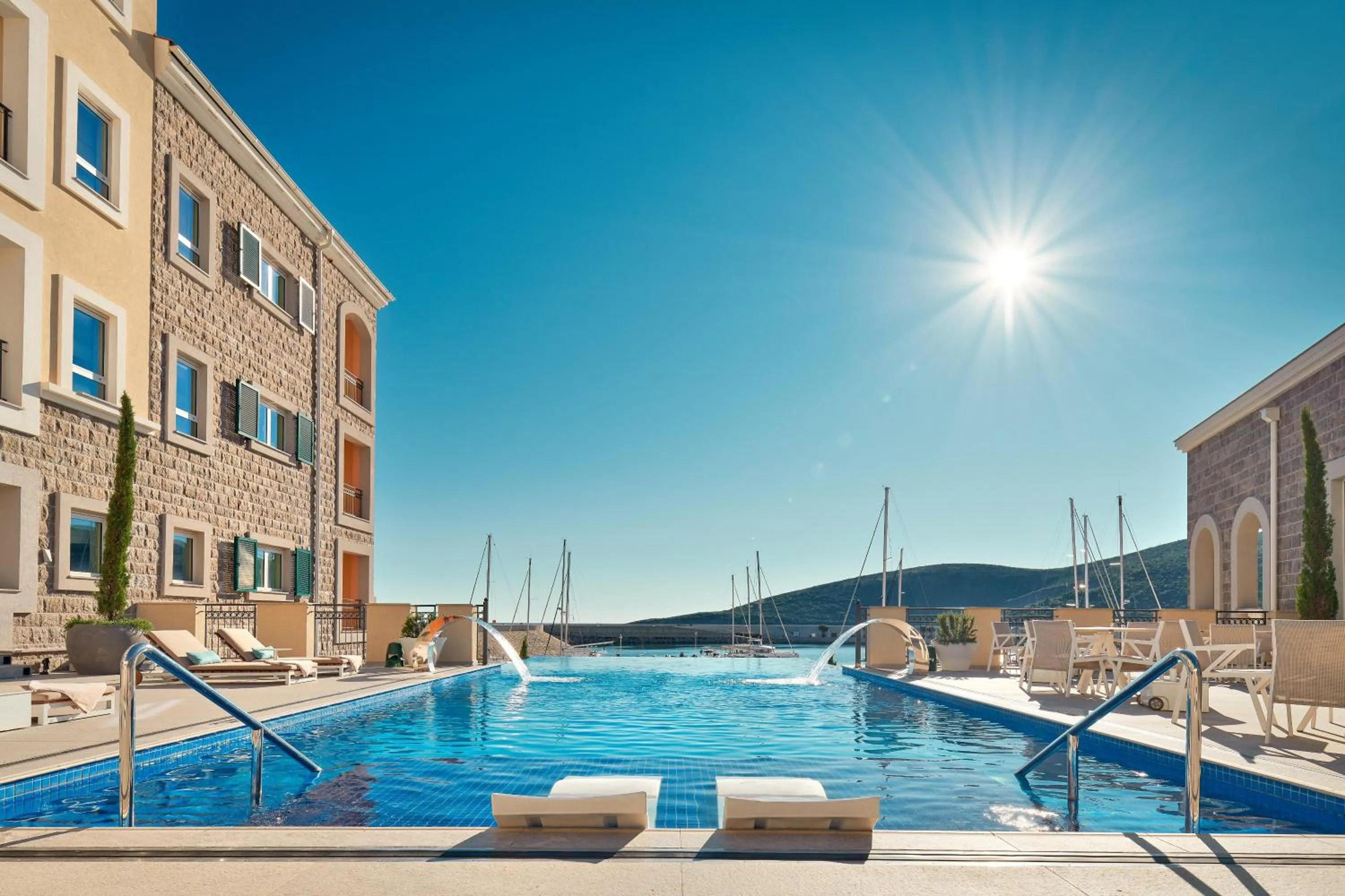Swimming pool in The Chedi Luštica Bay