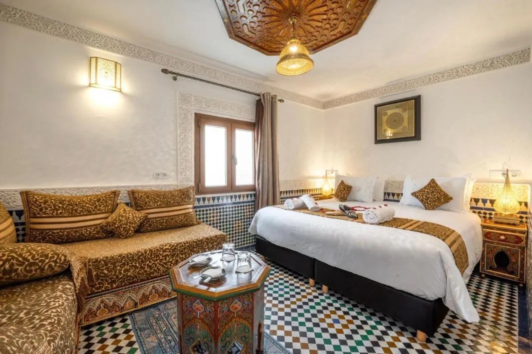 Living room, Bed in Dar D'or Fes