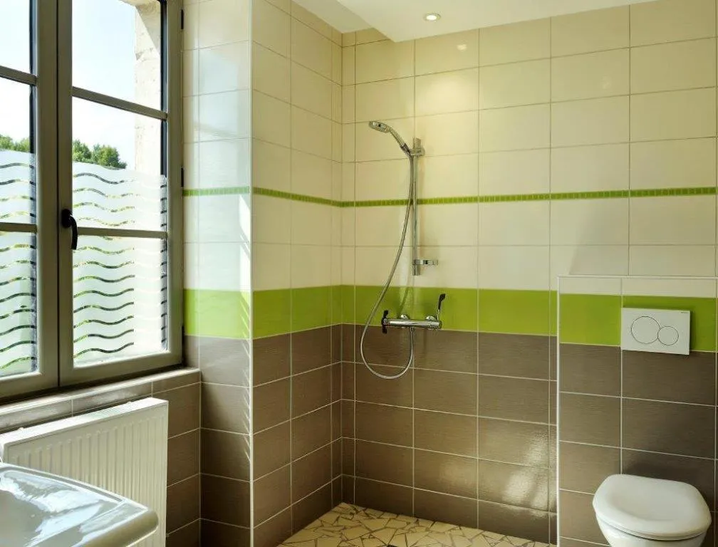 Shower in Hôtel Auberge de la Bonde logis