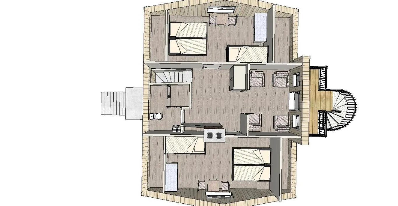 Photo of the whole room in Lagunen Cottages and Hostel