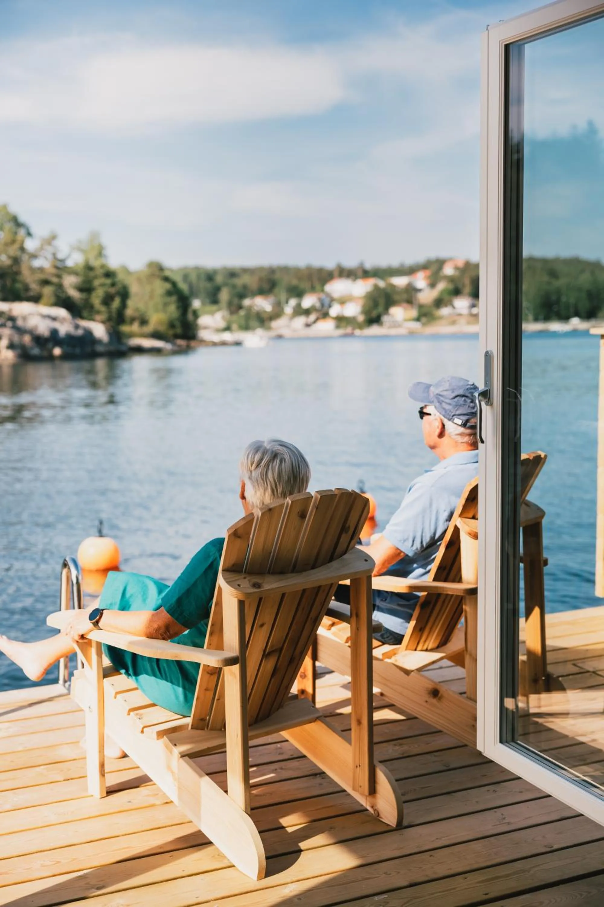 Patio in Lagunen Cottages and Hostel