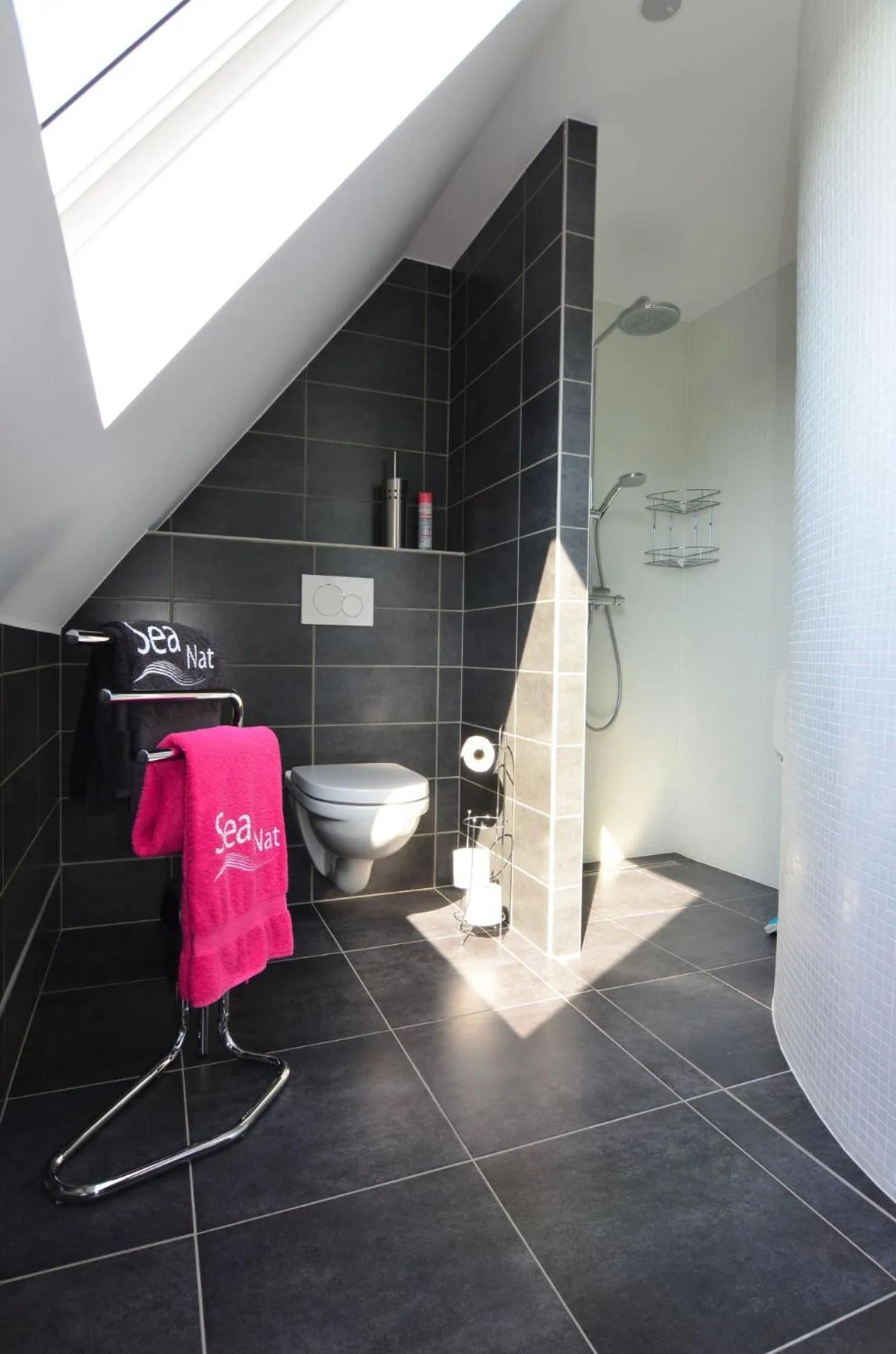 Shower in B&B wellness Sea Nat voor Naturisten