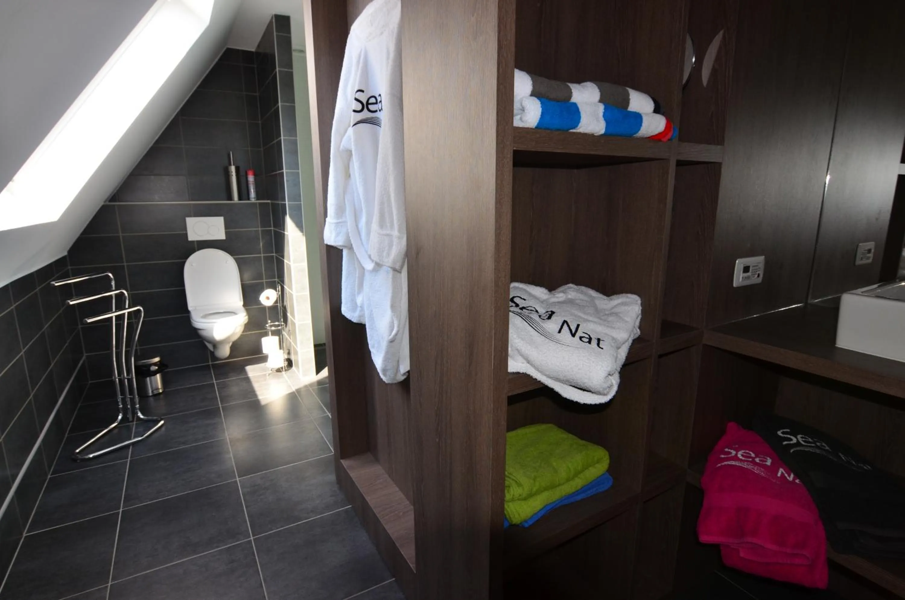 Toilet in B&B wellness Sea Nat voor Naturisten