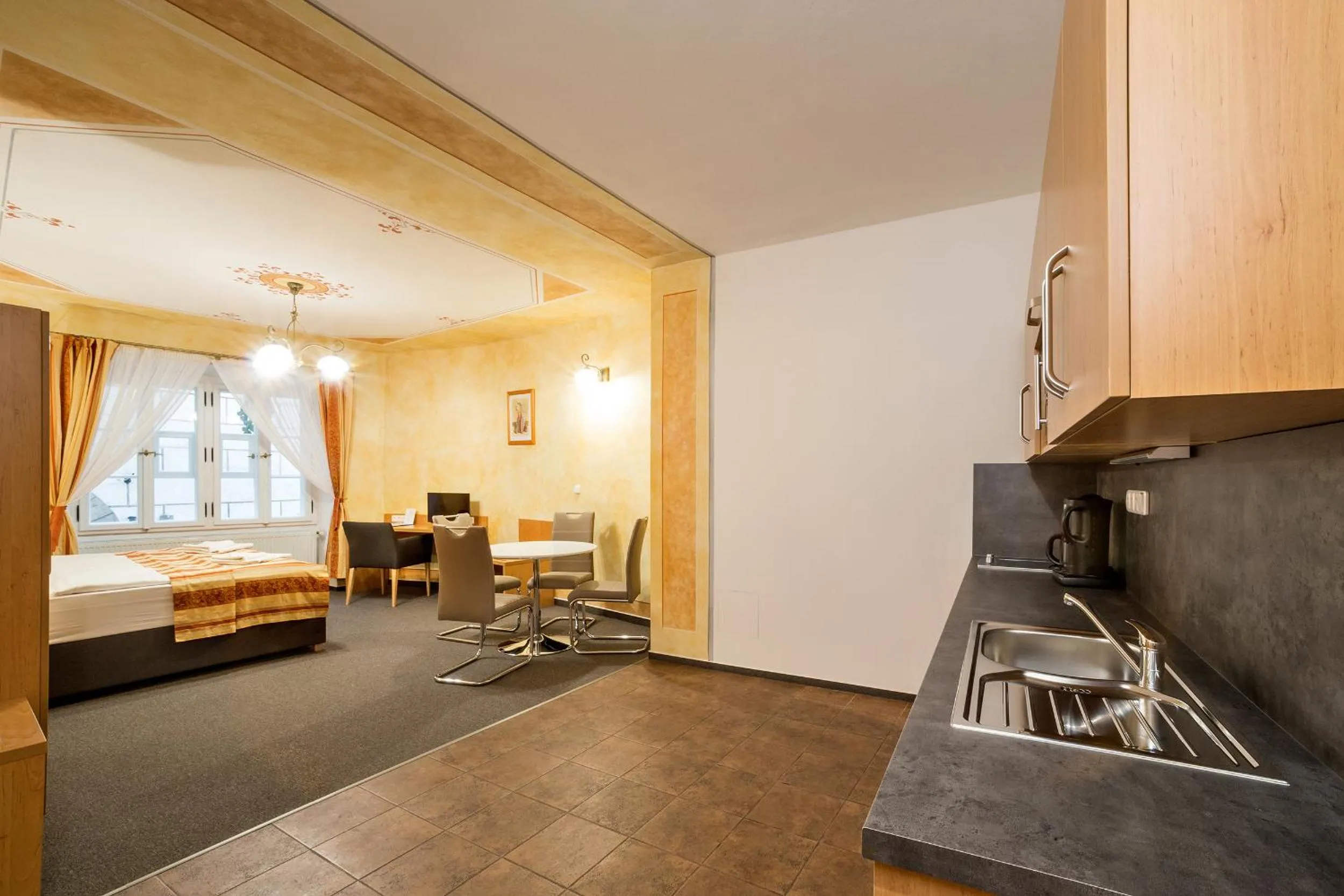 Dining area, Bed in Pension Galko