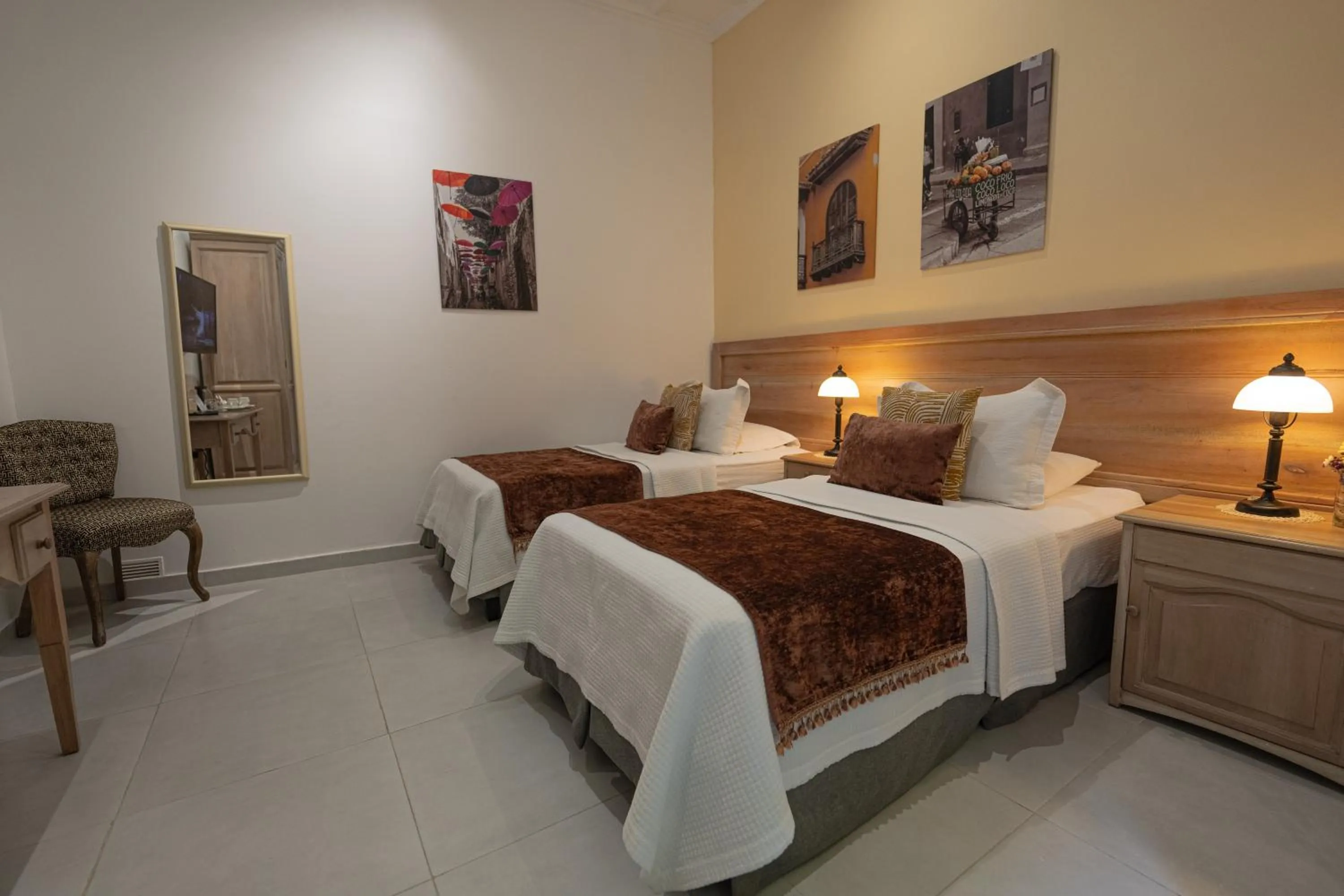 Decorative detail, Bed in Hotel Casa La Fe