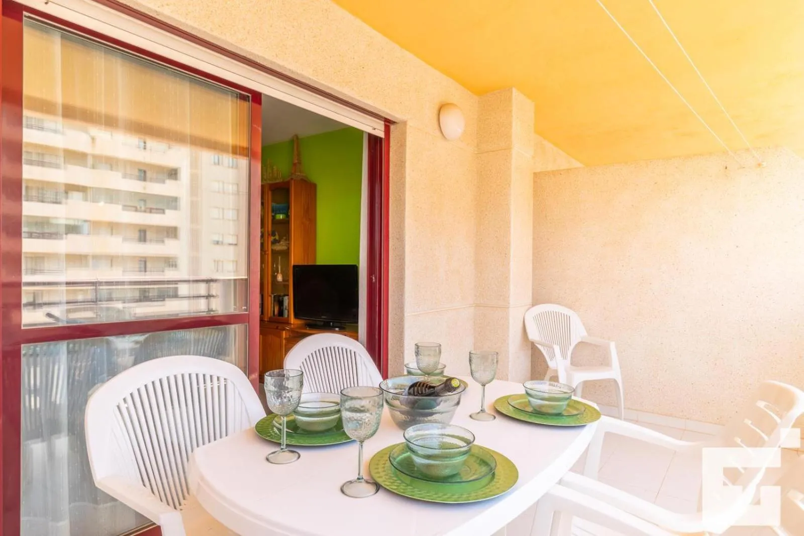 Balcony/Terrace in Apartamento Topacio III 24A - Grupo Turis