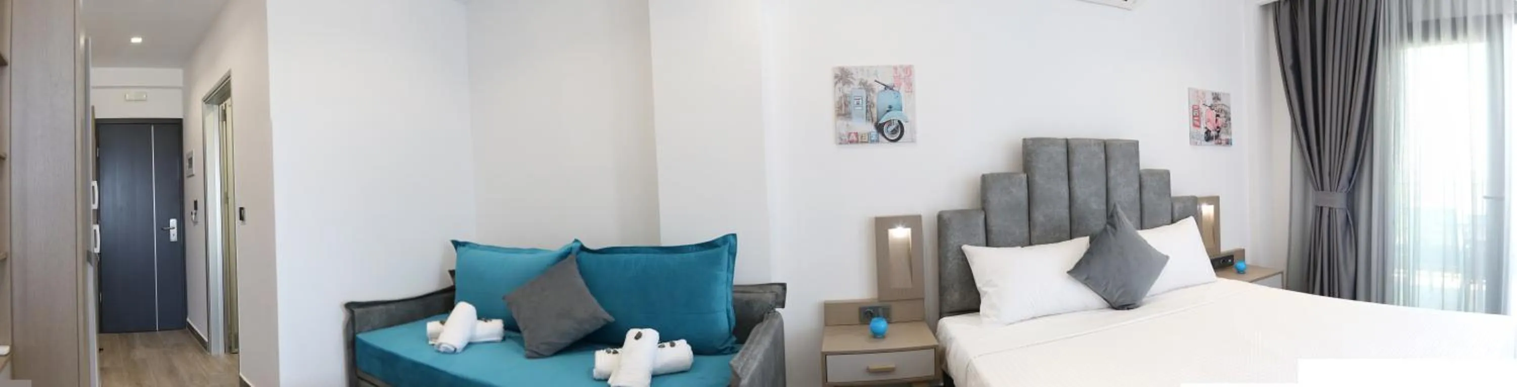 Bedroom, Bed in Amalia Rooms Sea View