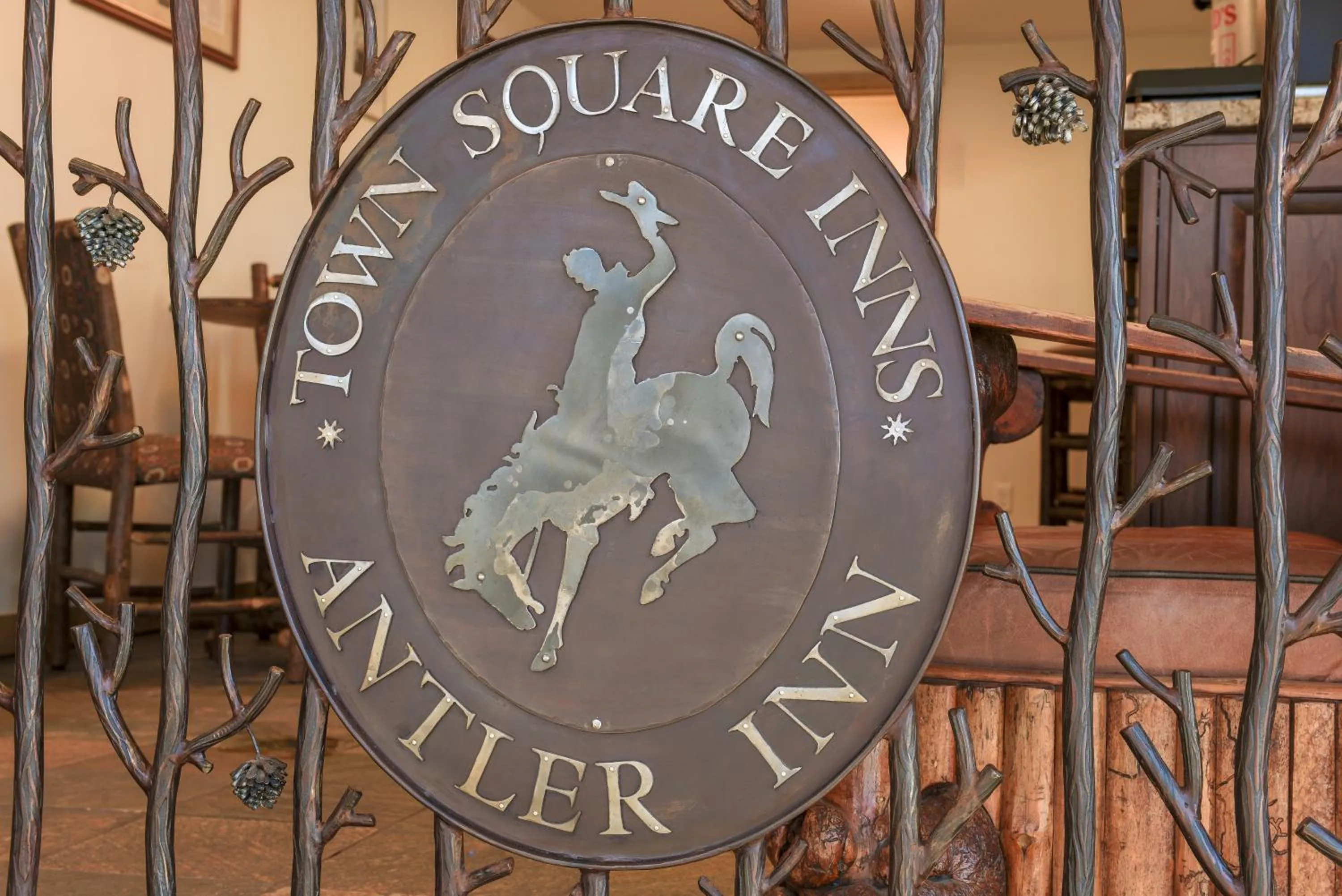 Decorative detail in Antler Inn