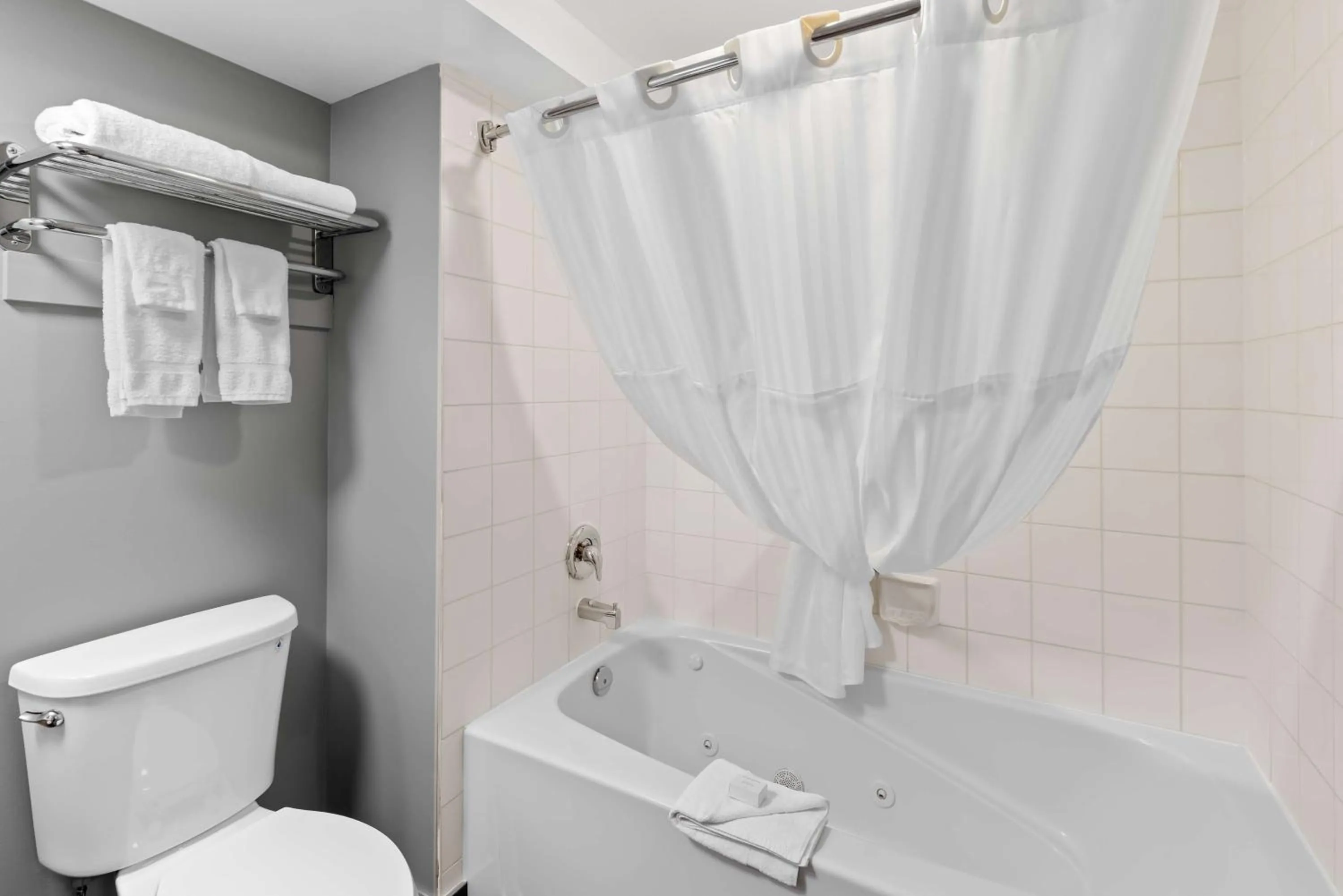 Bathroom in Travelodge by Wyndham Parksville