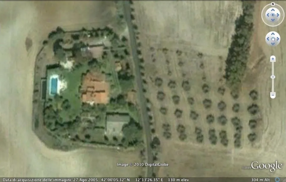 Bird's eye view in Poderi di Tragliatella