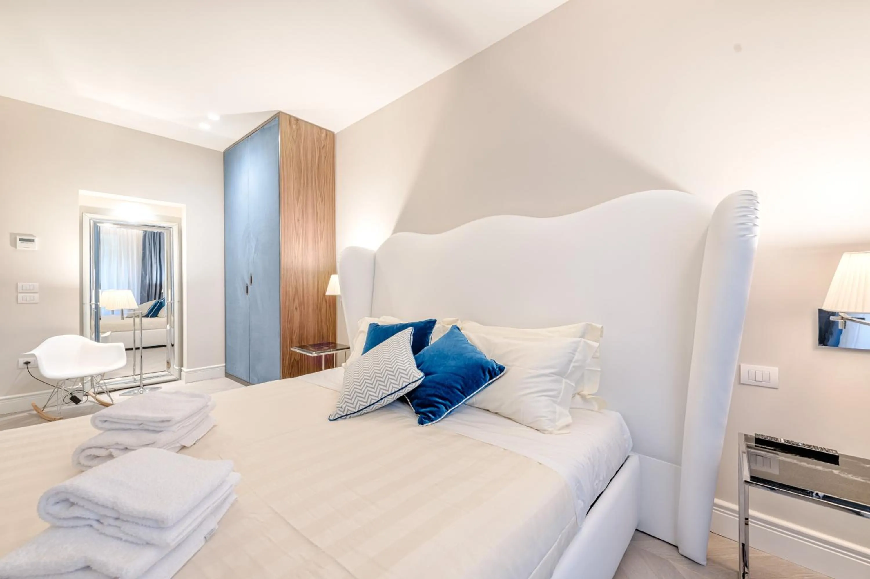 Bedroom, Bed in Luxury Blue River by Mmega
