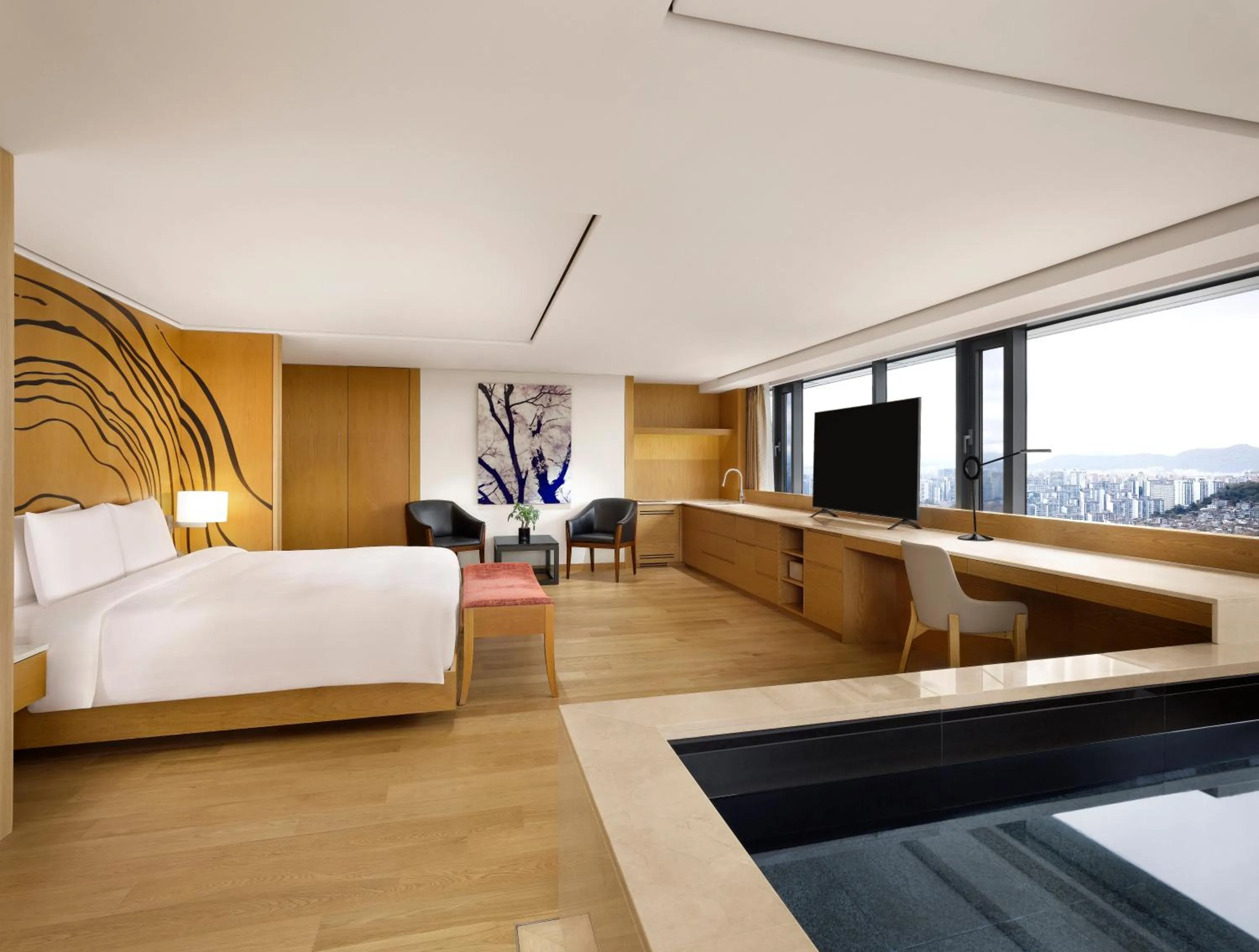 Bed in Banyan Tree Club & Spa Seoul