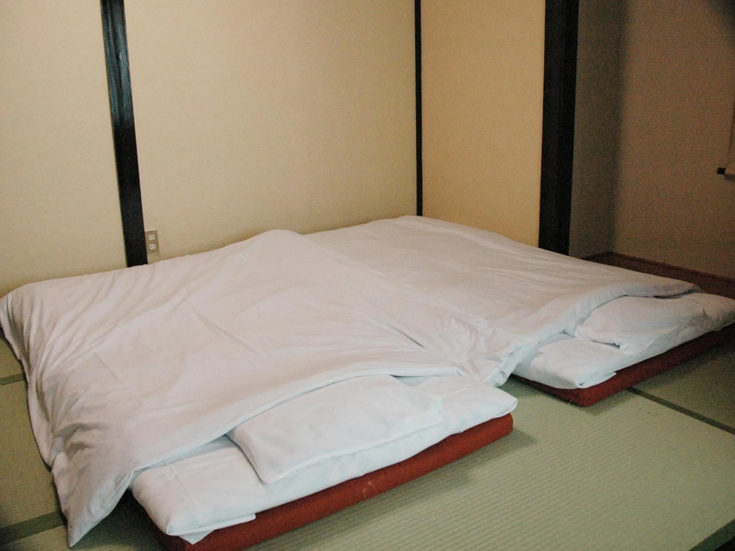 Bed in くさつのお宿 清重館 Kiyoshigekan 素泊りの宿
