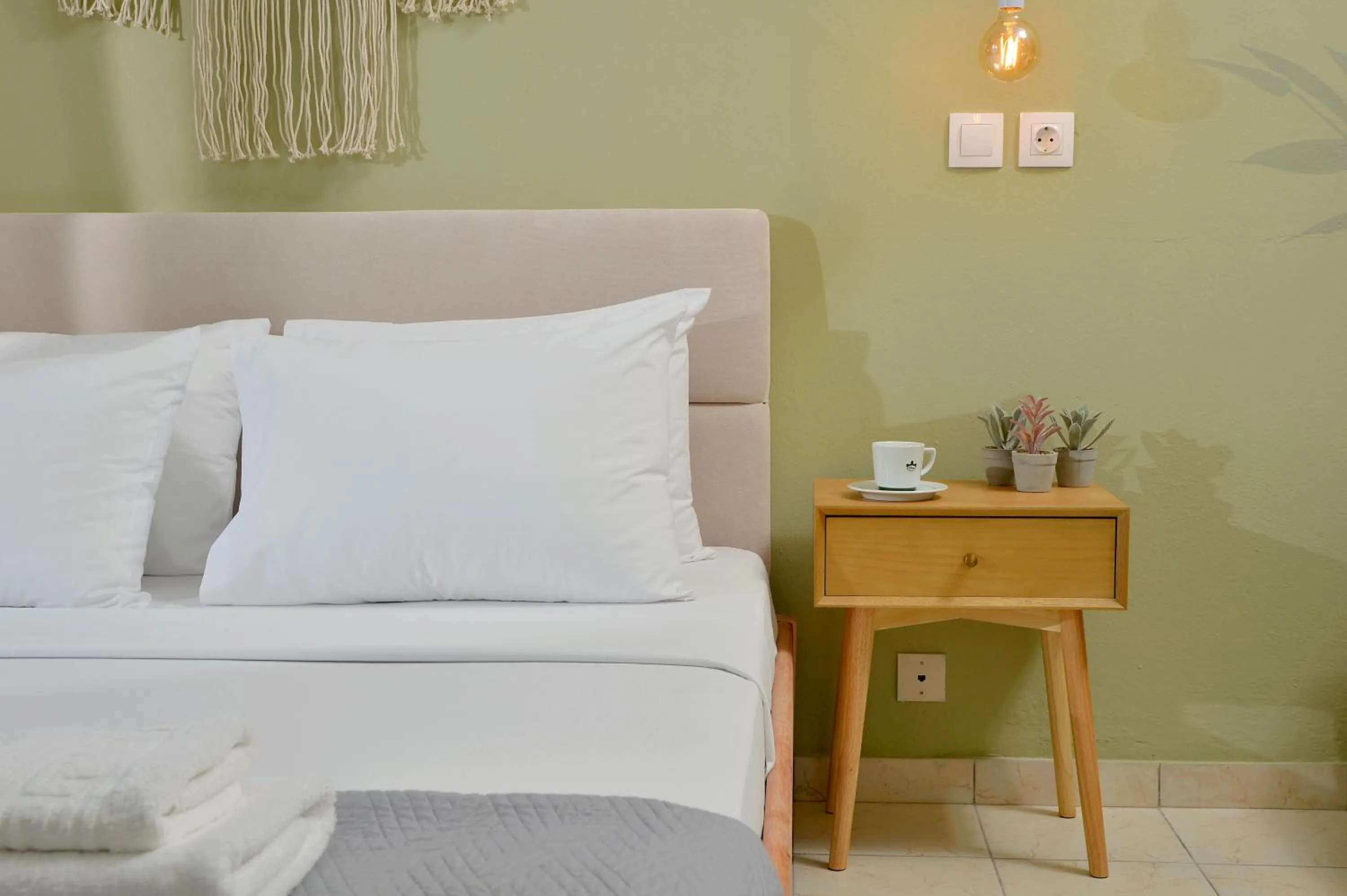 Bed in Hotel Kalloni