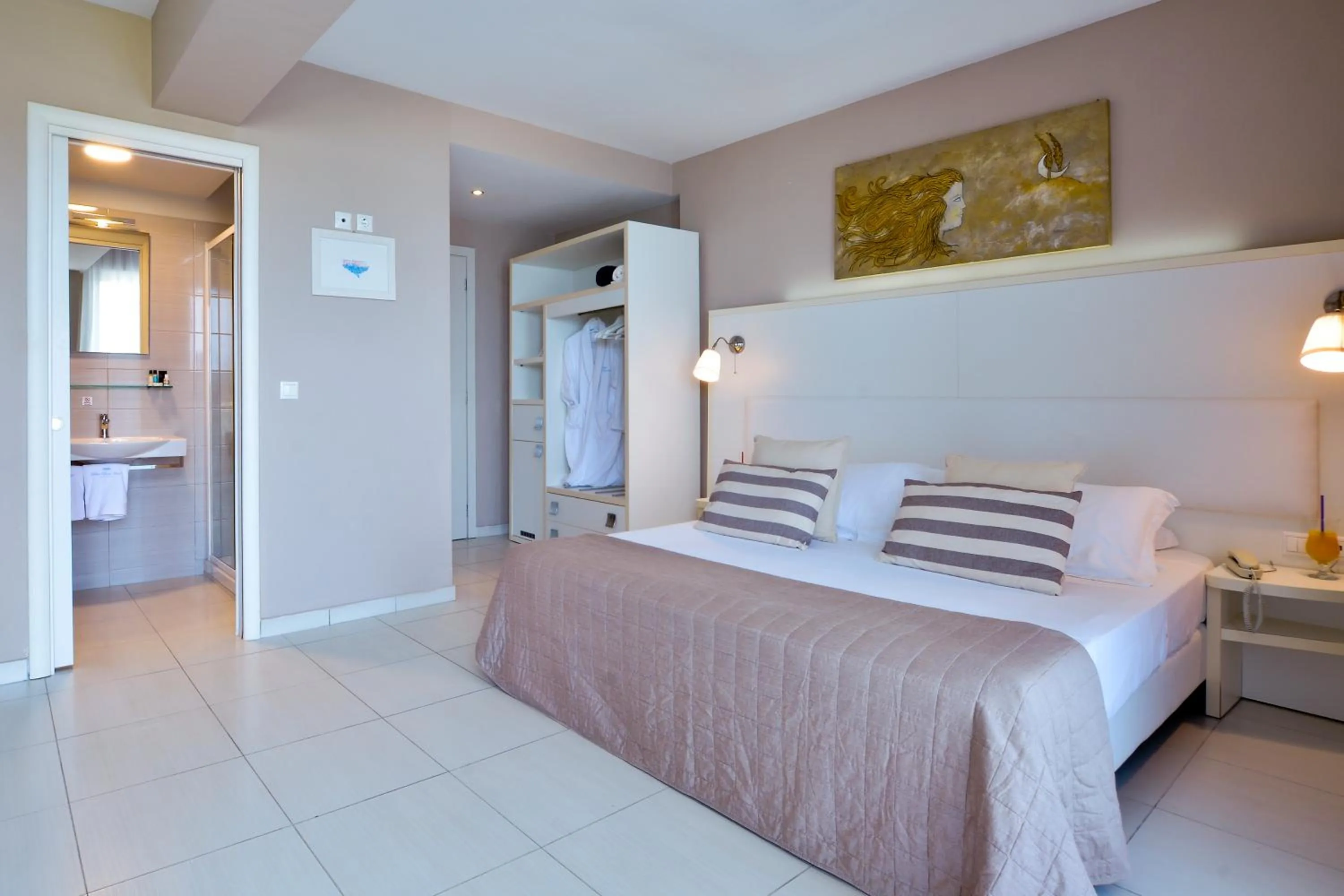 Bed in Sidari Beach Hotel