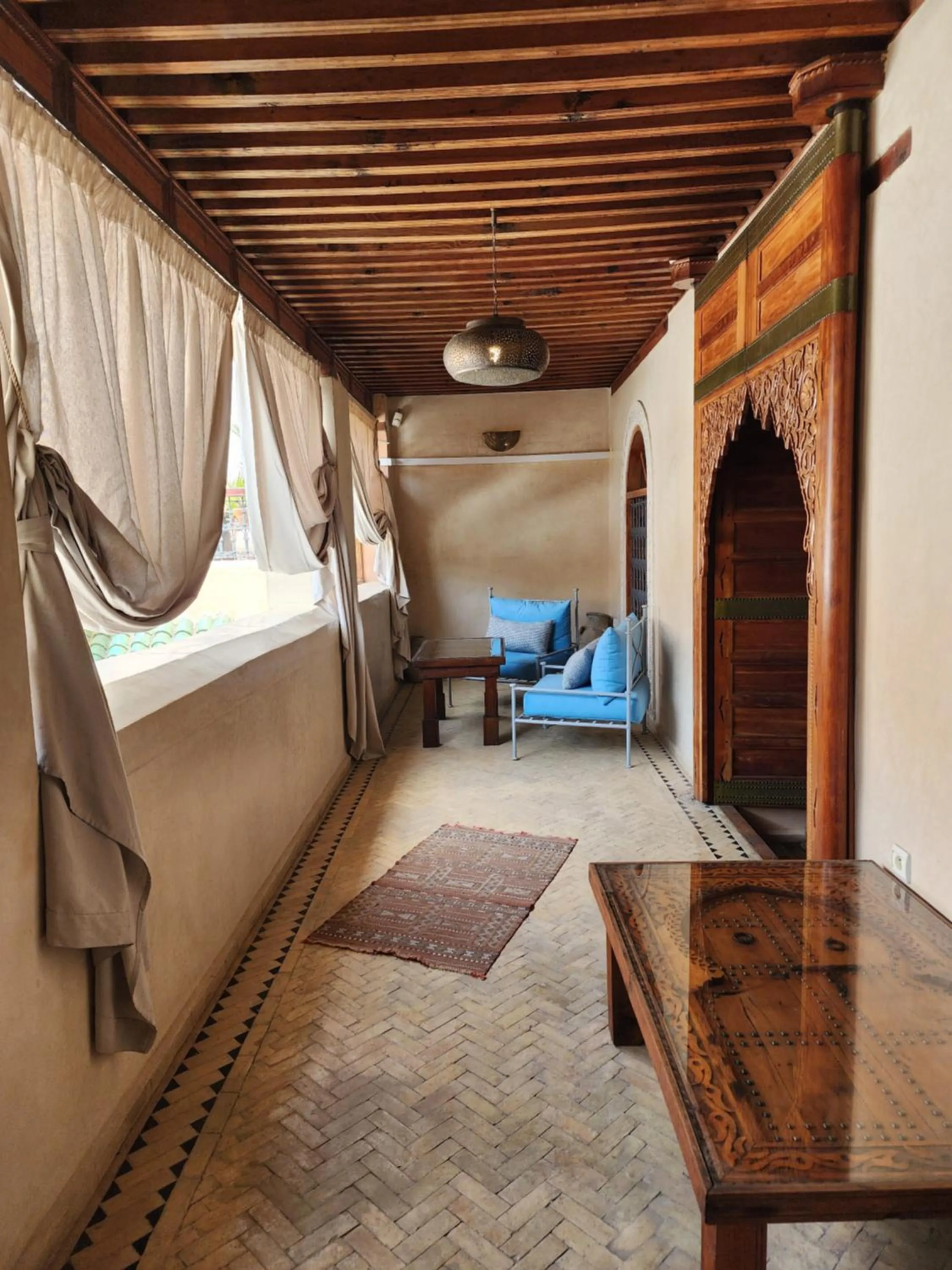 Balcony/Terrace, Bed in Riad Said