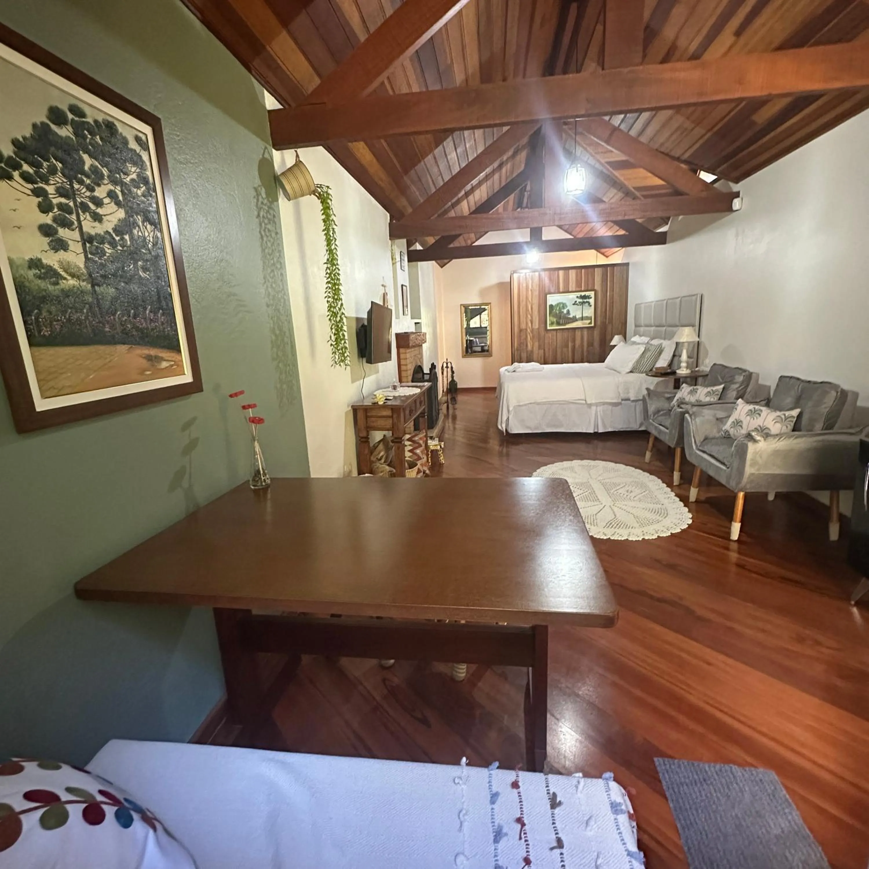 Dining area, Bed in Capricho da Natureza Pousada