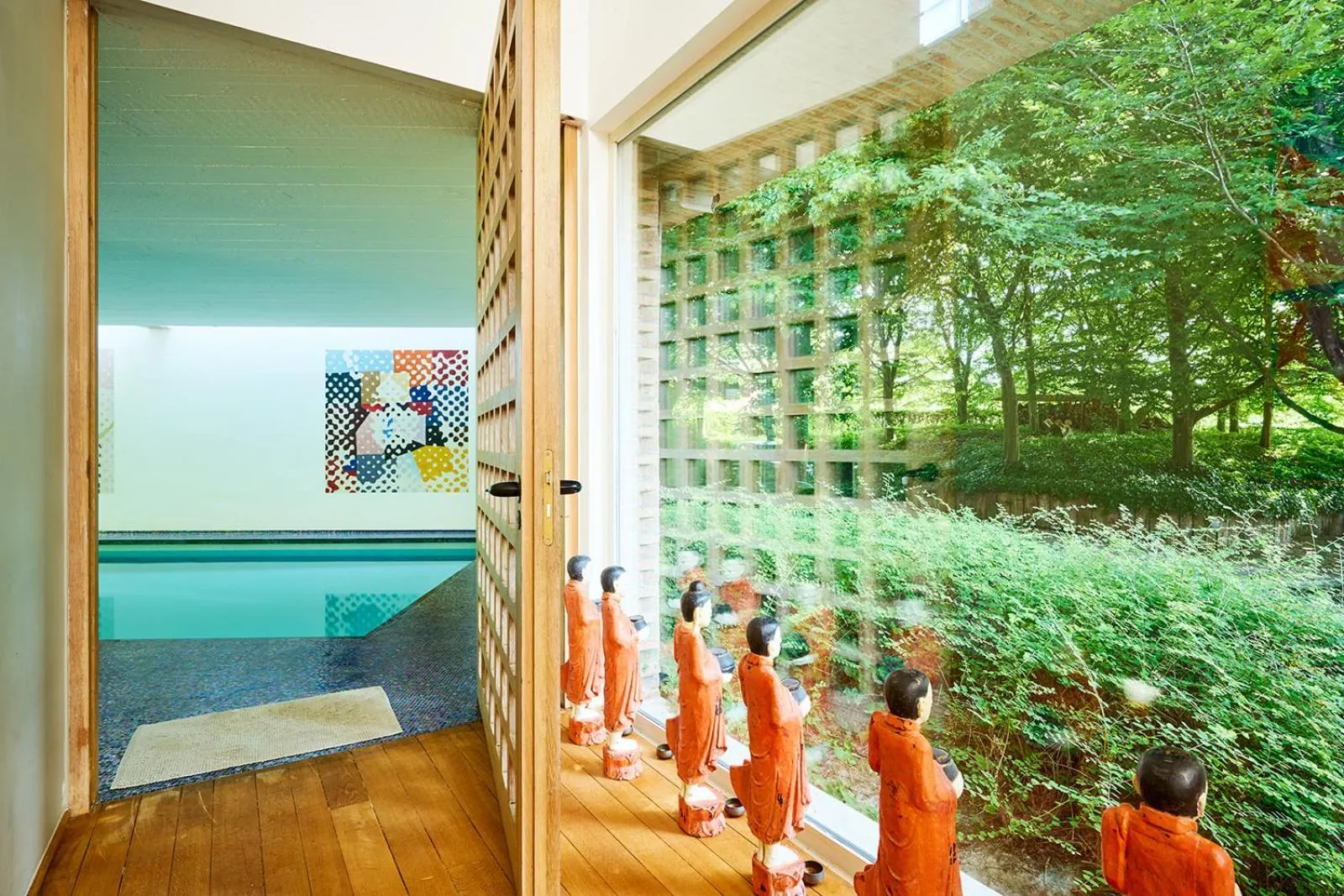 Pool view in La Petite Bruyere De Renaix