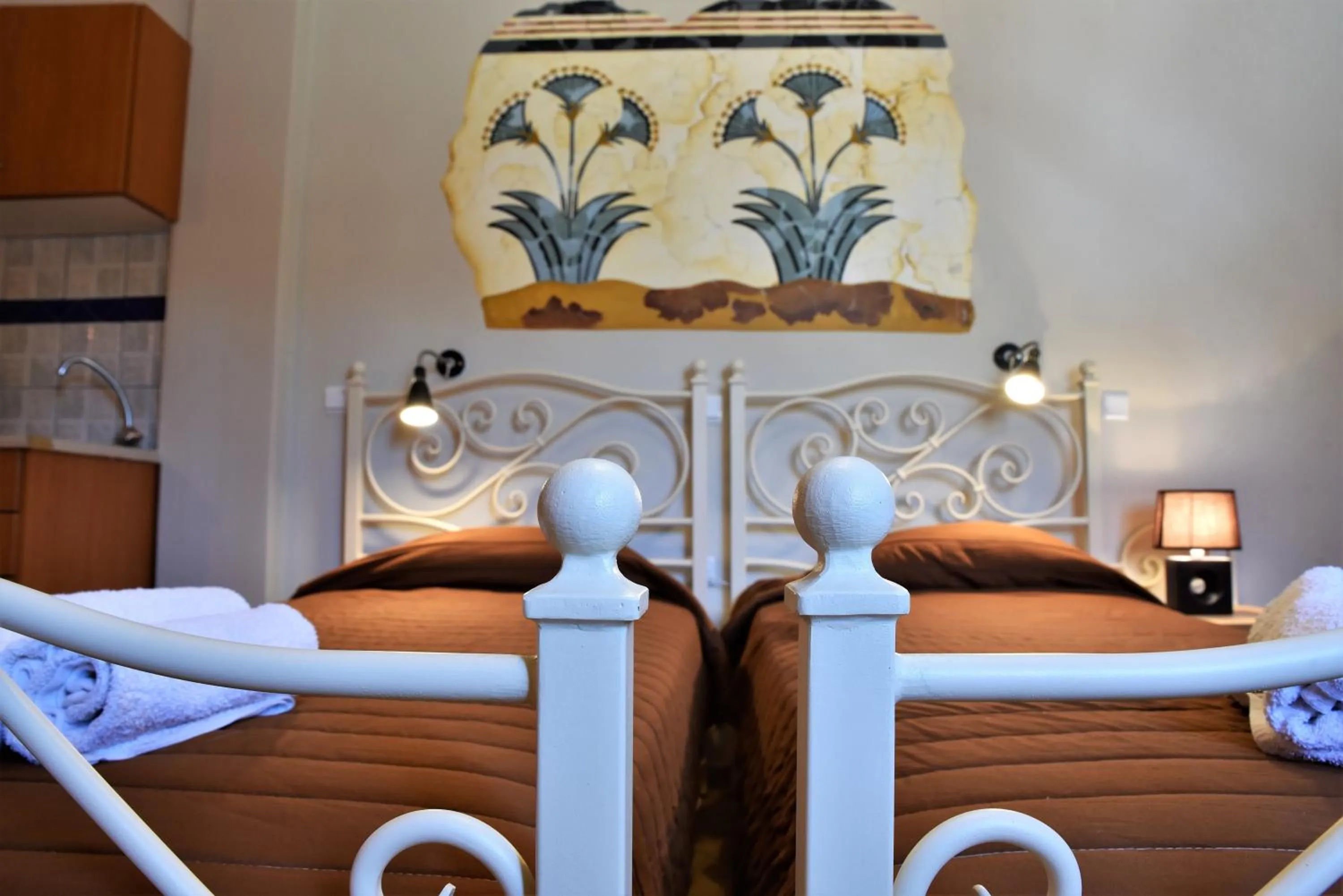 Bed in Kafouros Hotel