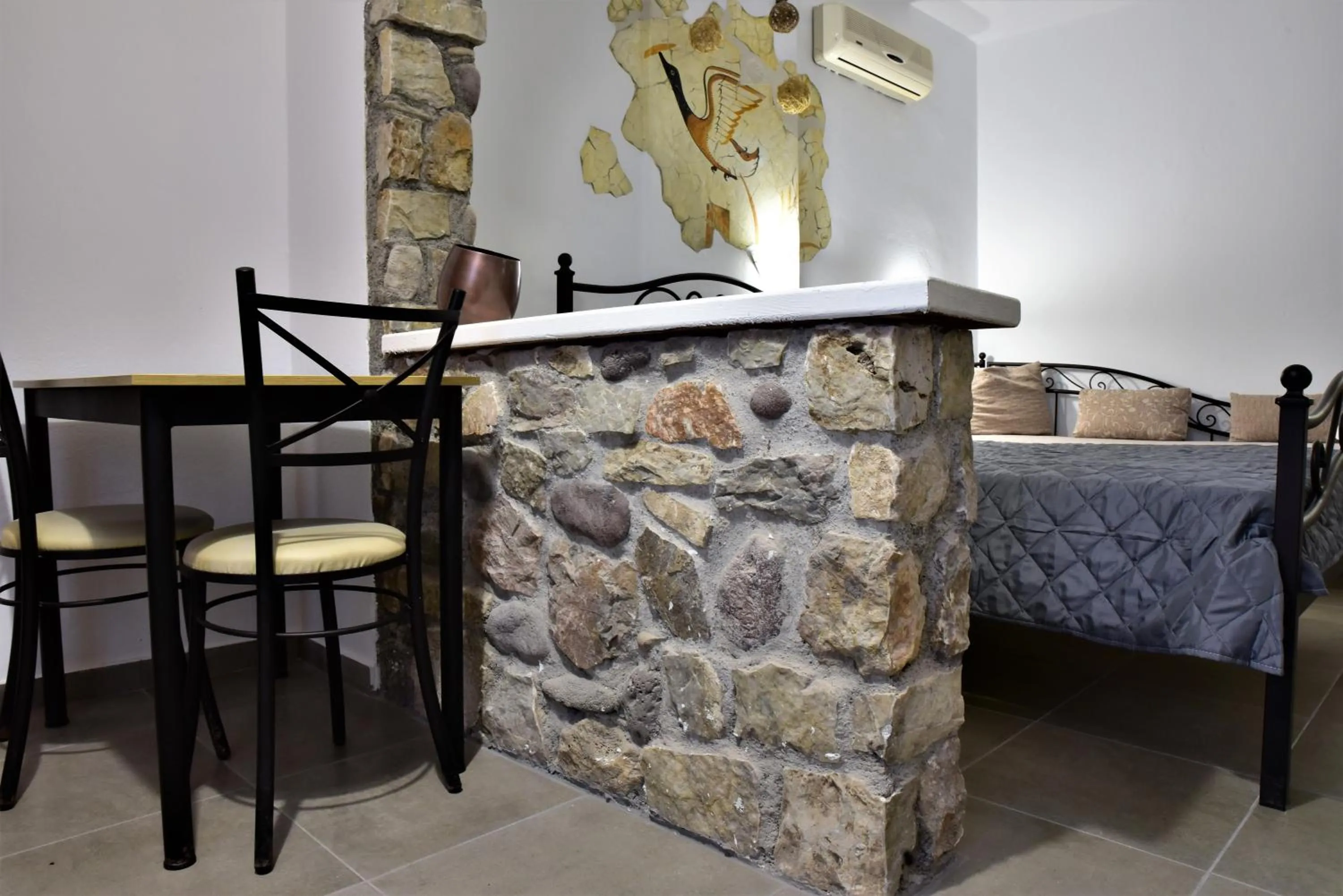 Bed in Kafouros Hotel