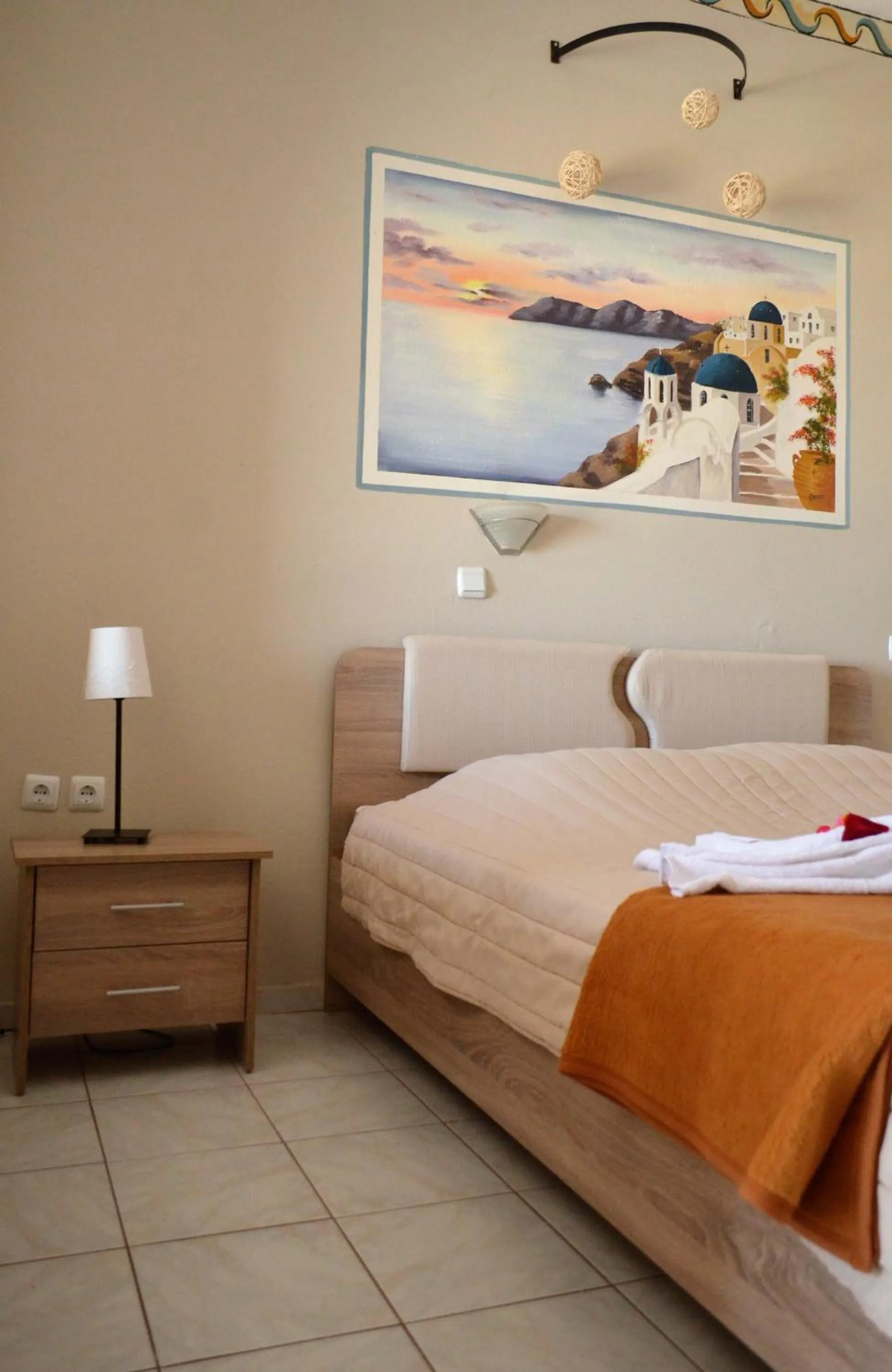 Bed in Kafouros Hotel