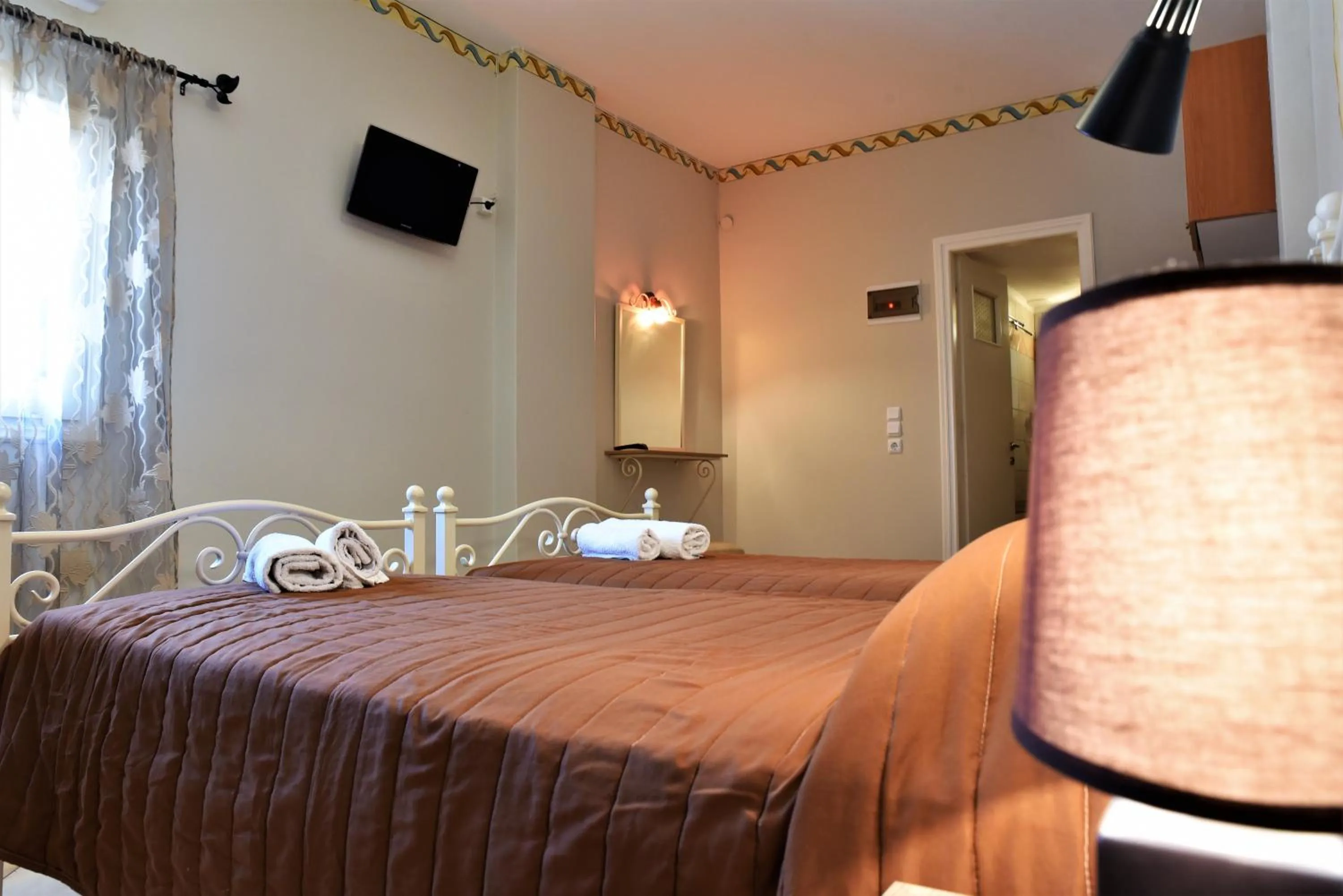 Bed in Kafouros Hotel