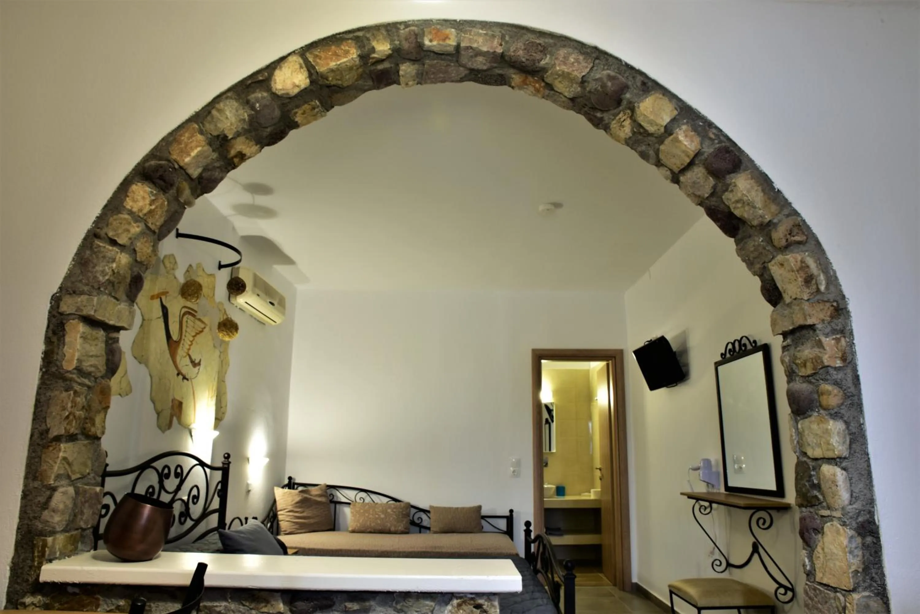 Bed in Kafouros Hotel