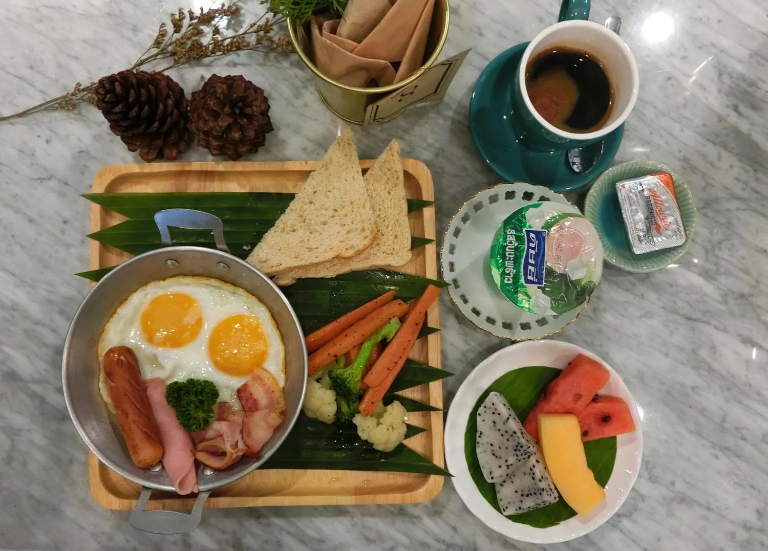 Continental breakfast in Bloom Boutique Hotel & Cafe