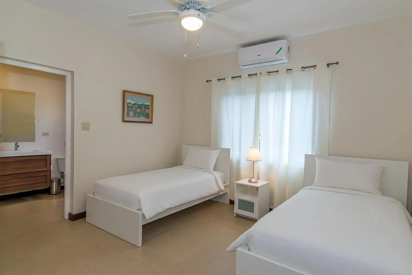 Bedroom, Bed in Family Complex beside Beach w/Pool Montego Bay #1
