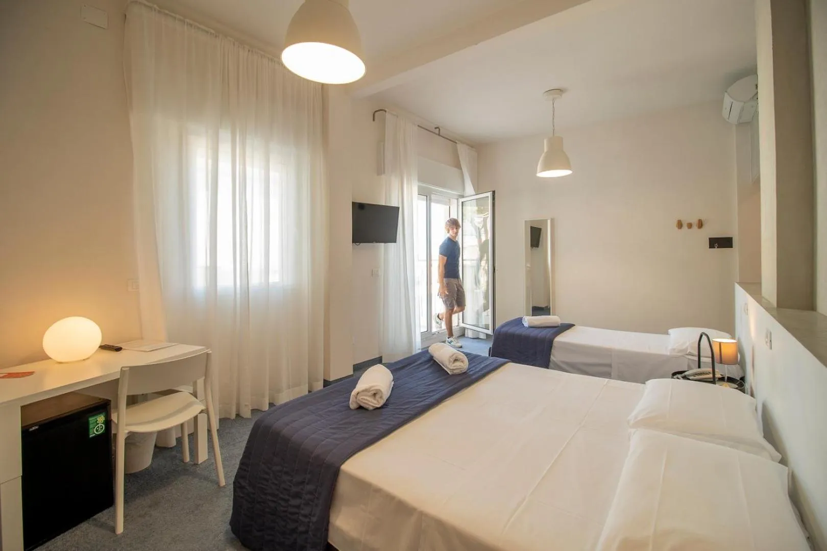 Bed in Hotel Concordia