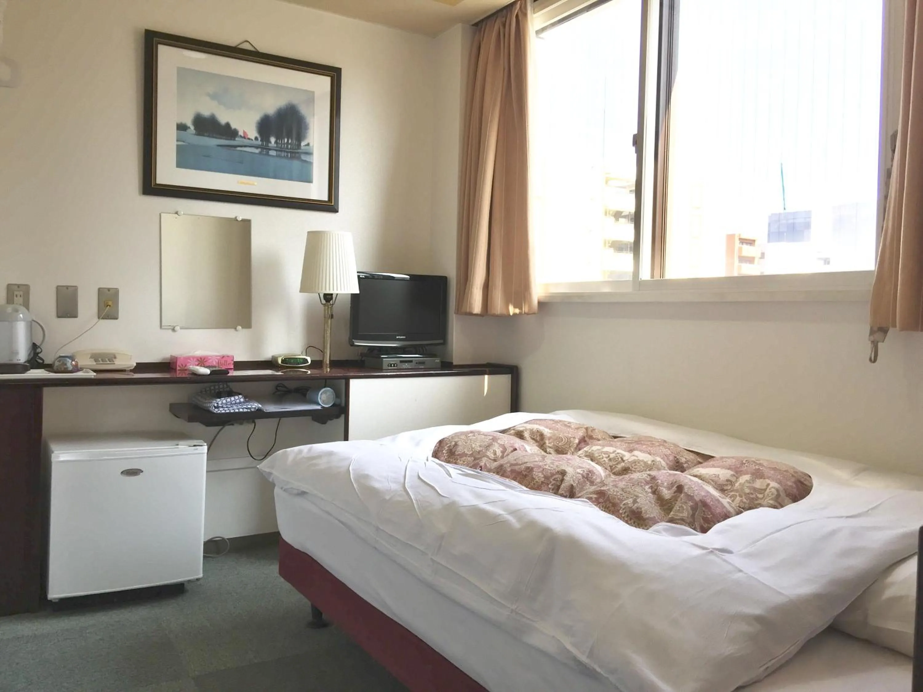 Bed in Green Hill Hotel Tennoji Ekimae