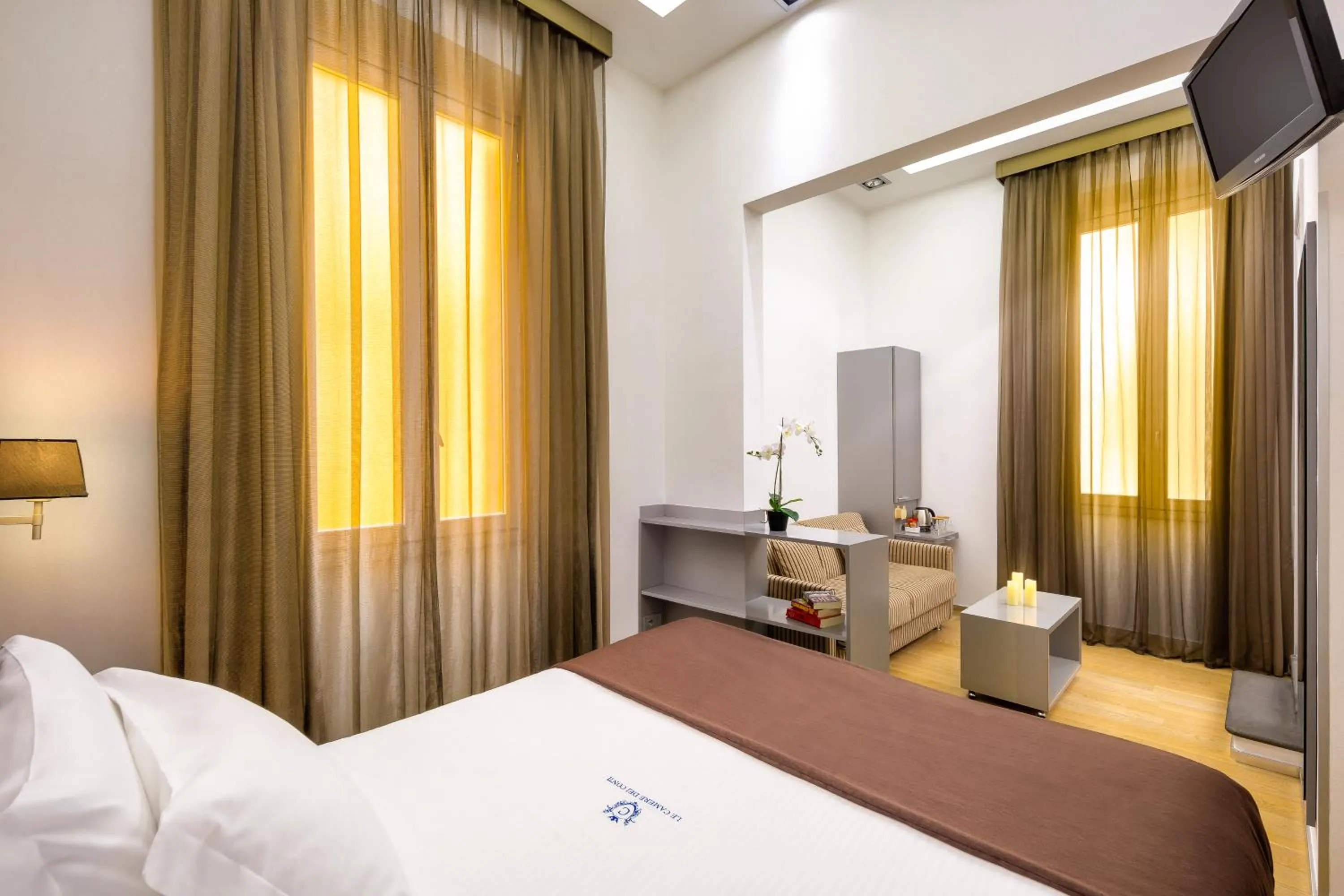 TV and multimedia, Bed in Le Camere Dei Conti - Rooms