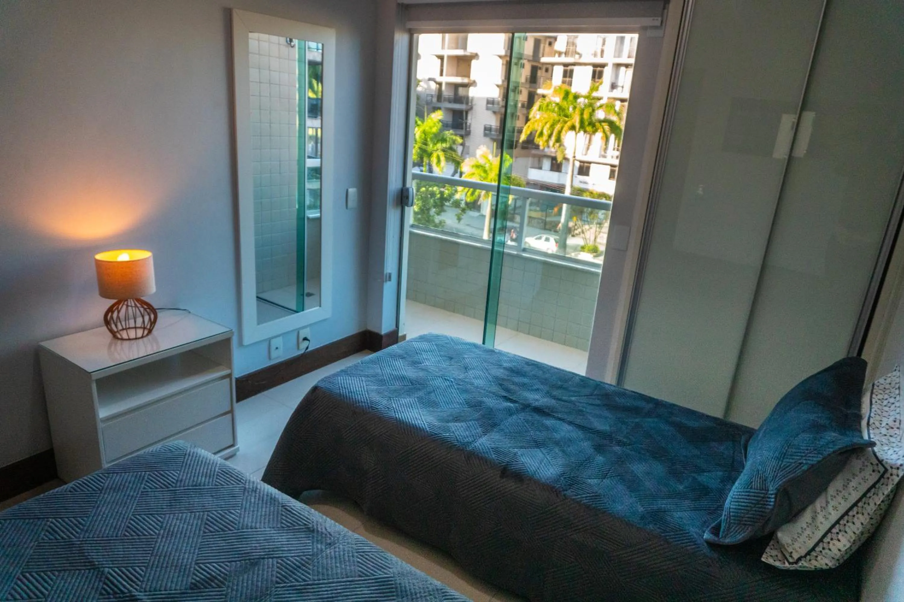 Bedroom, Bed in Maravilhoso Apto na Praia do Forte Wi-Fi 600 MB