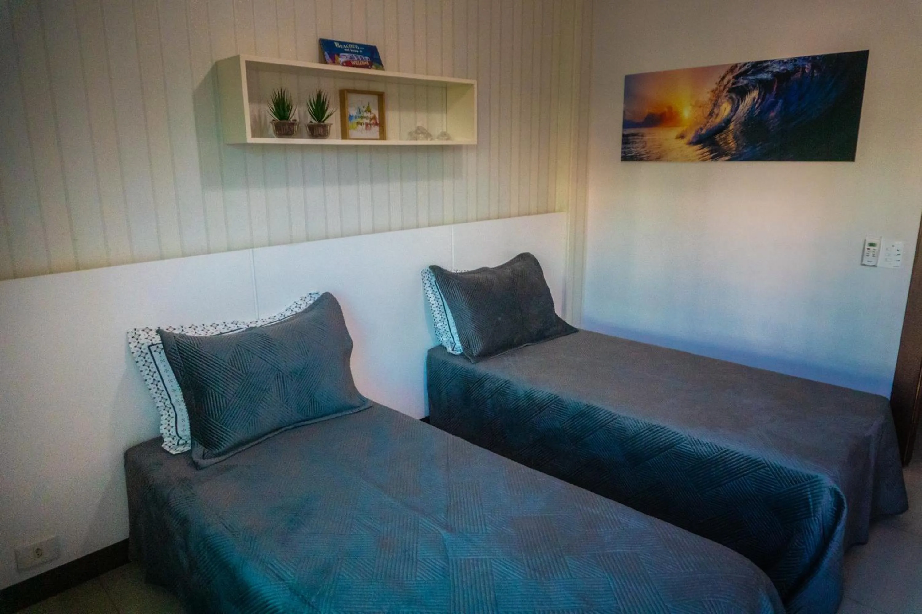 Bedroom in Maravilhoso Apto na Praia do Forte Wi-Fi 600 MB