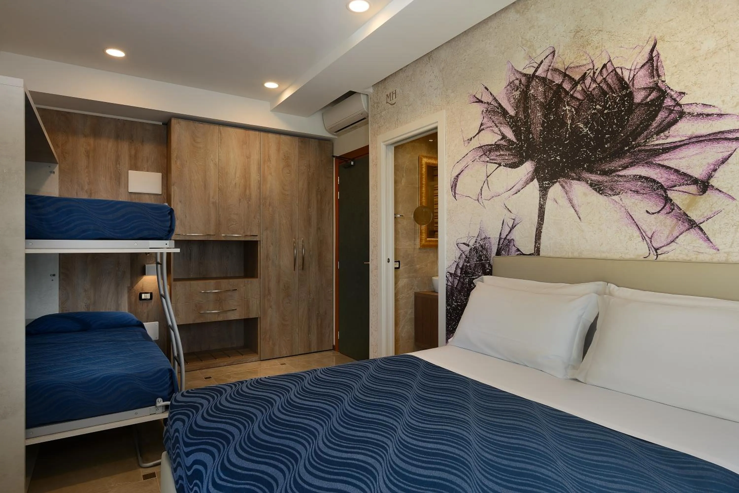 Bed in Hotel Marilena