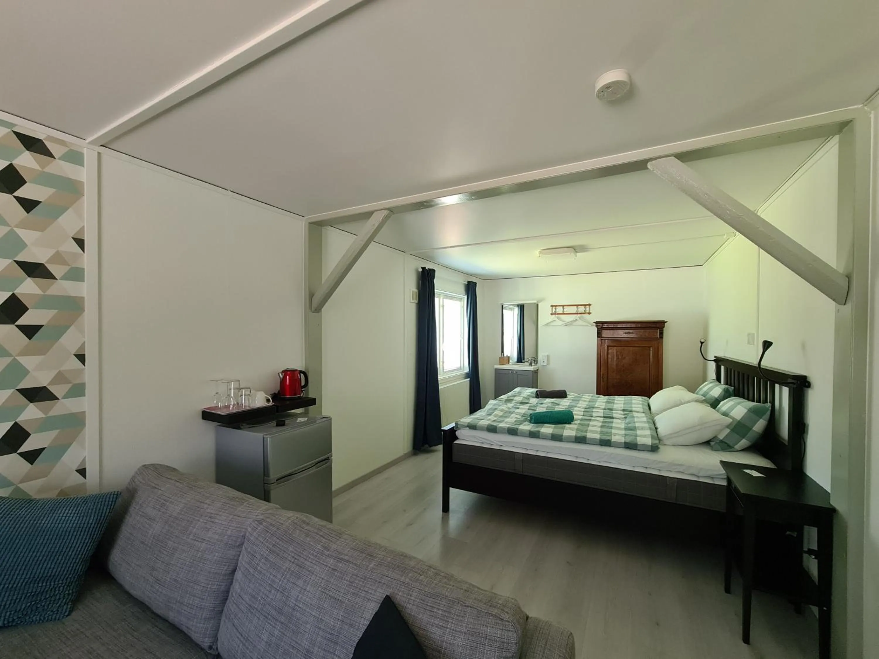 Seating area, Bed in Den Sovande Älgen