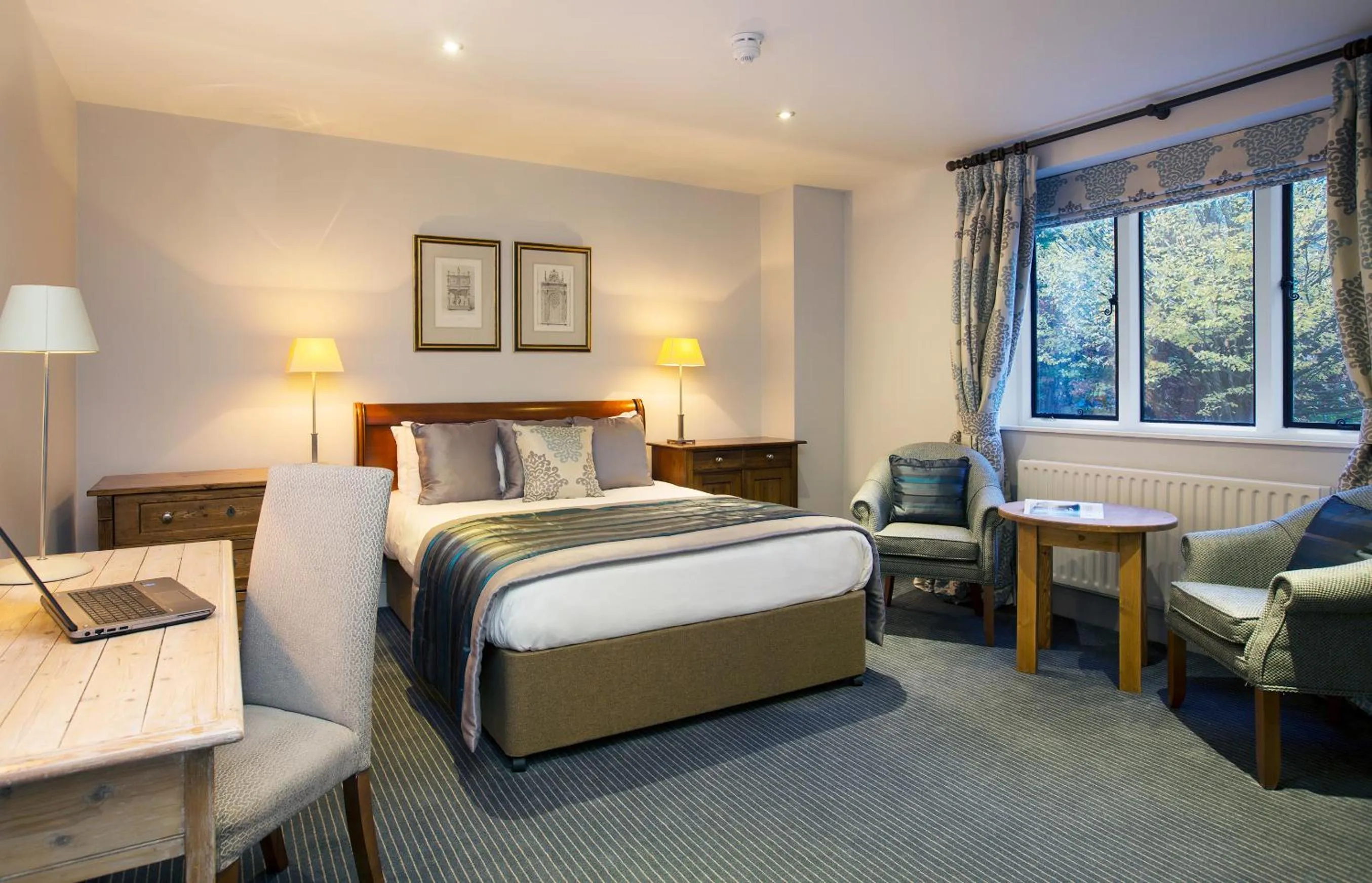 Bed in Fawsley Hall Hotel