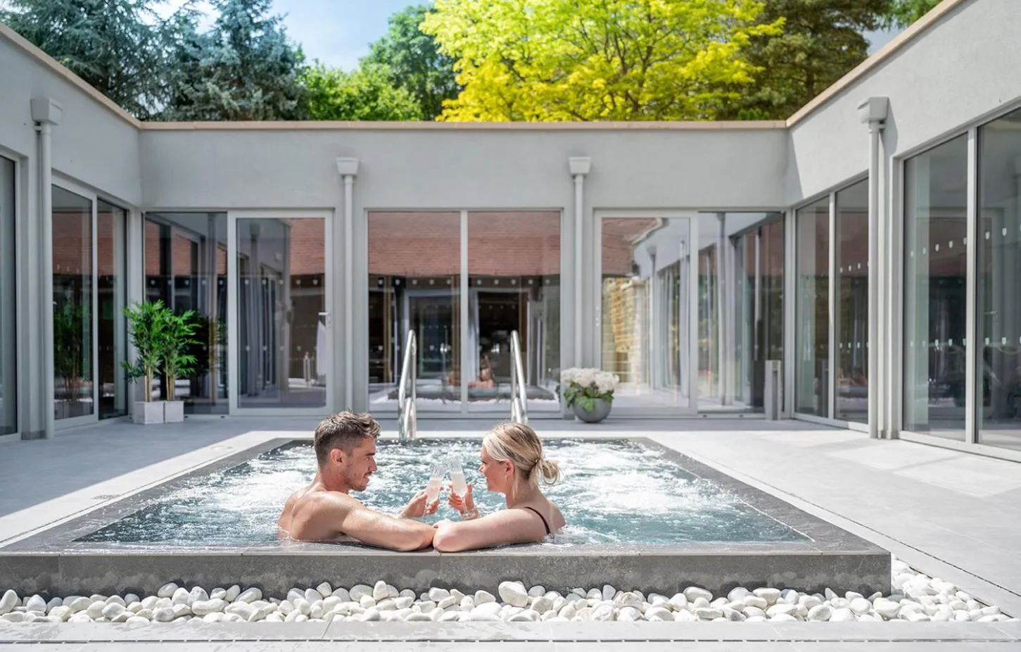 Swimming pool in Fawsley Hall Hotel