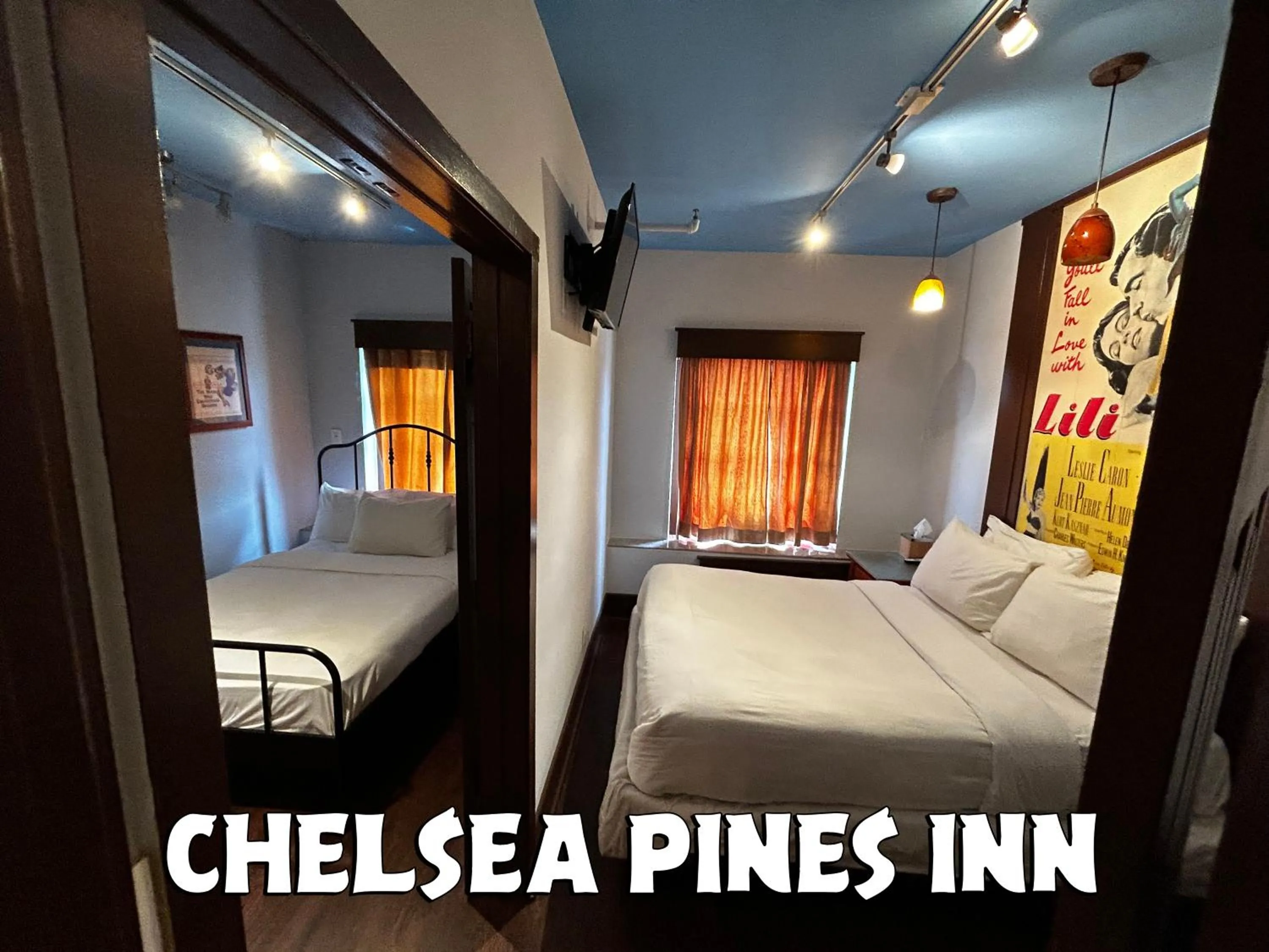 Bed in Chelsea Pines Inn