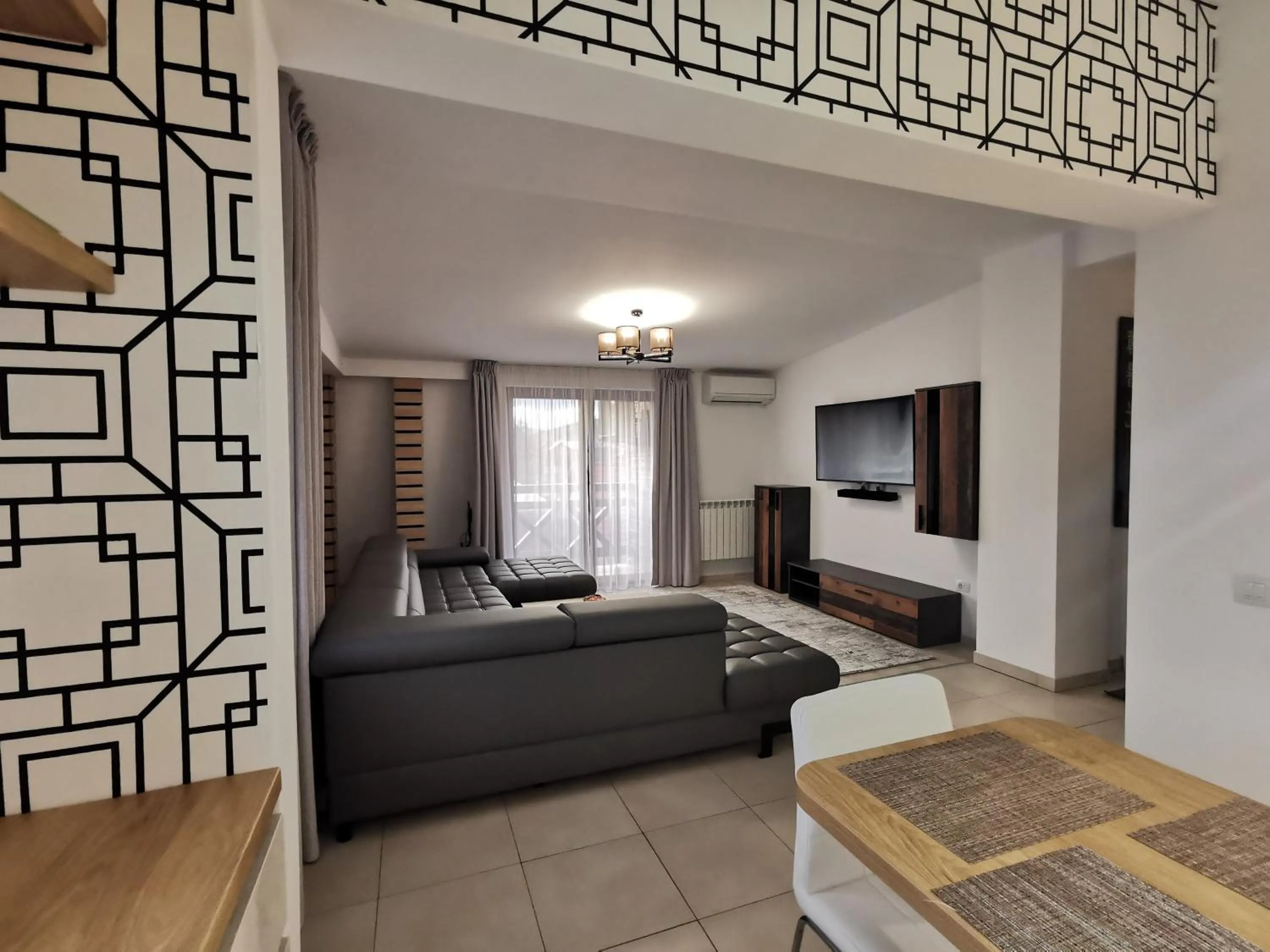 Living room, Bed in Rose Residence