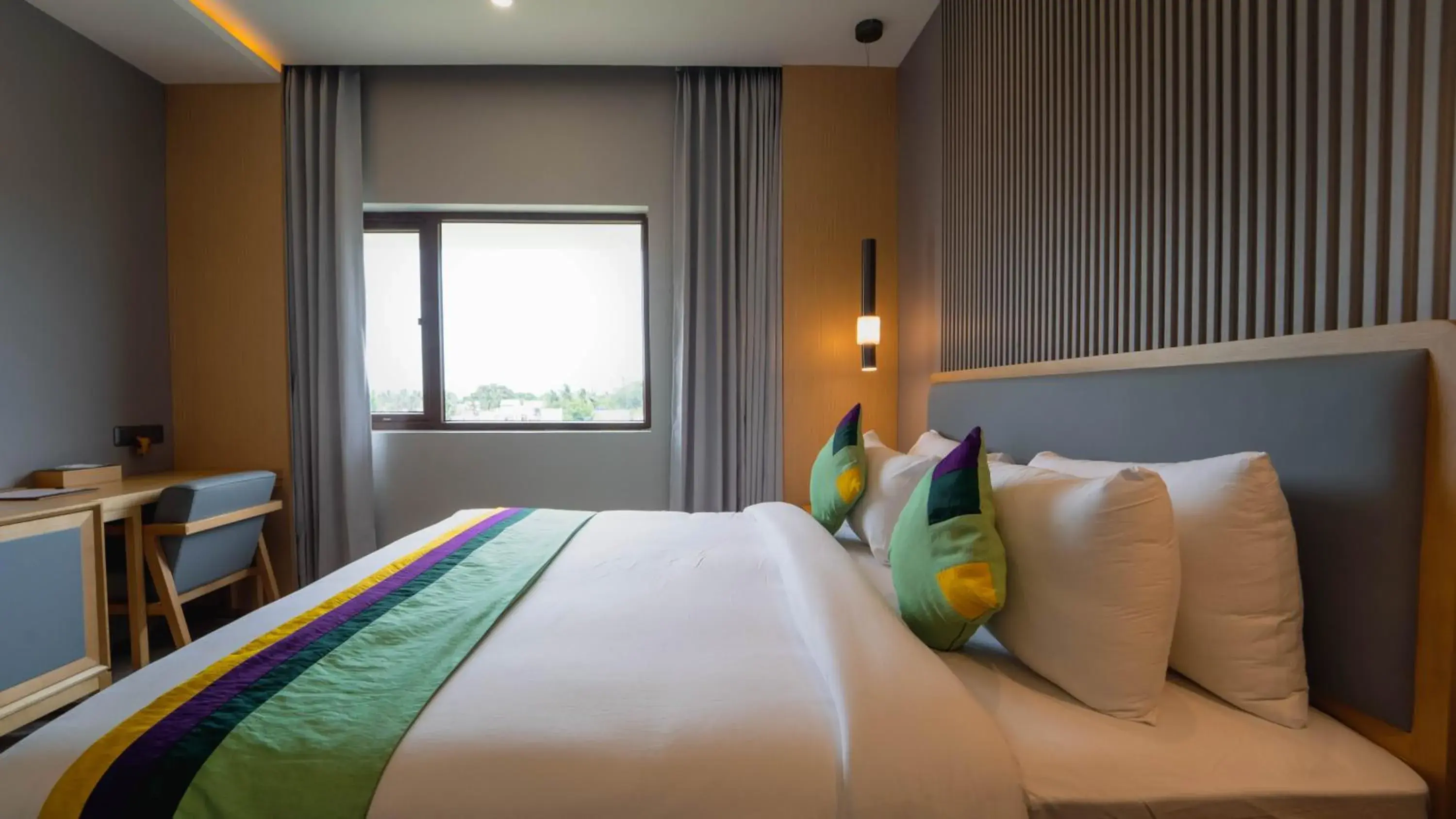 Bedroom, Bed in Treebo Kingsbury Fiesta Vellore Bedroom, Bed in Treebo Kingsbury Fiesta Vellore