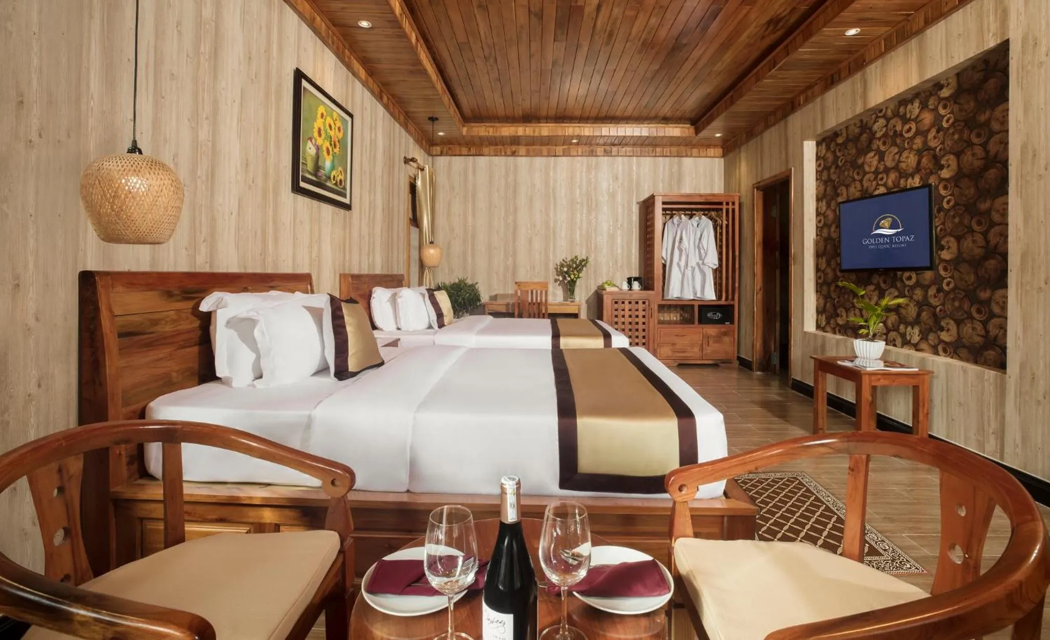 Bedroom, Bed in Golden Topaz Phu Quoc Resort